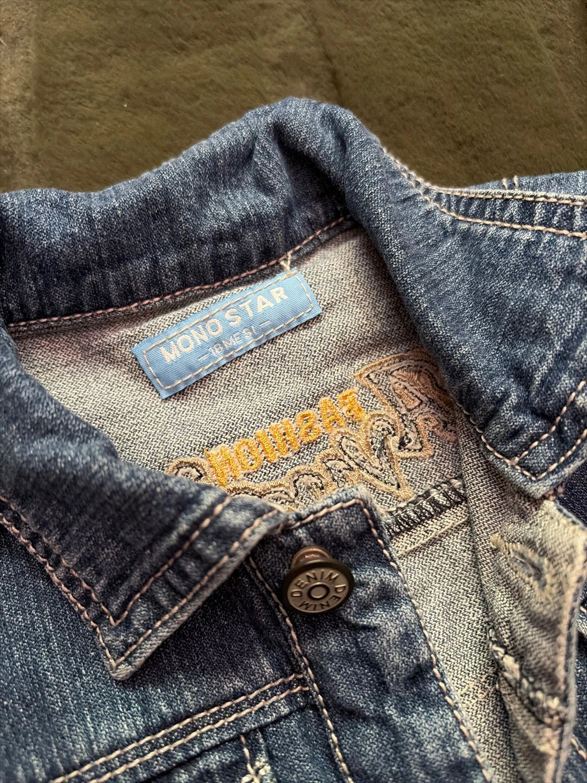 Veste en jean – Mono Star – taille 12-18 mois / 80 cm 3