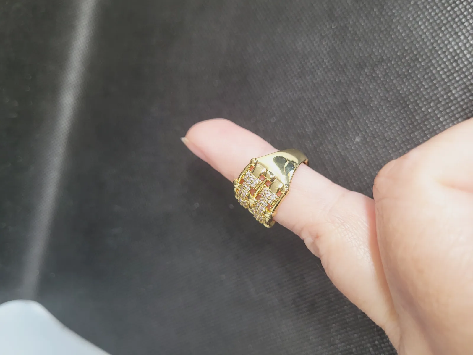 Bague en acier inoxydable ajustable  – Autre – taille 46 2