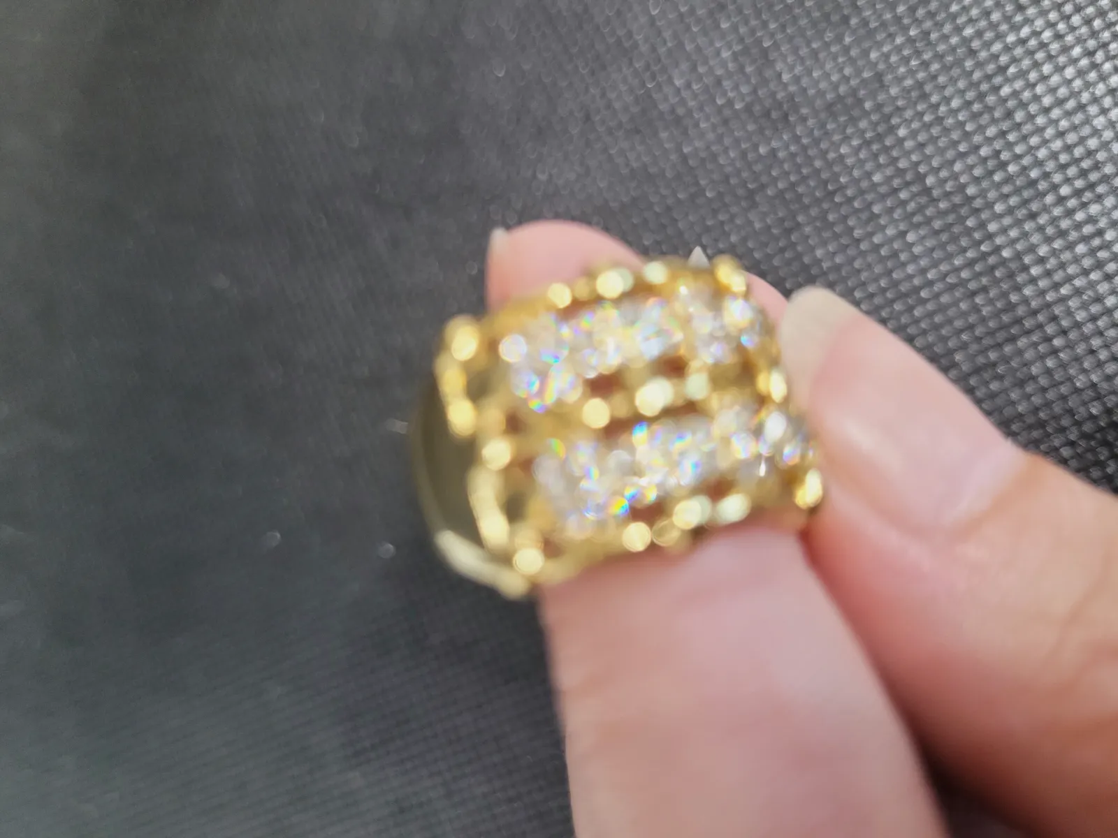 Bague en acier inoxydable ajustable  – Autre – taille 46 5