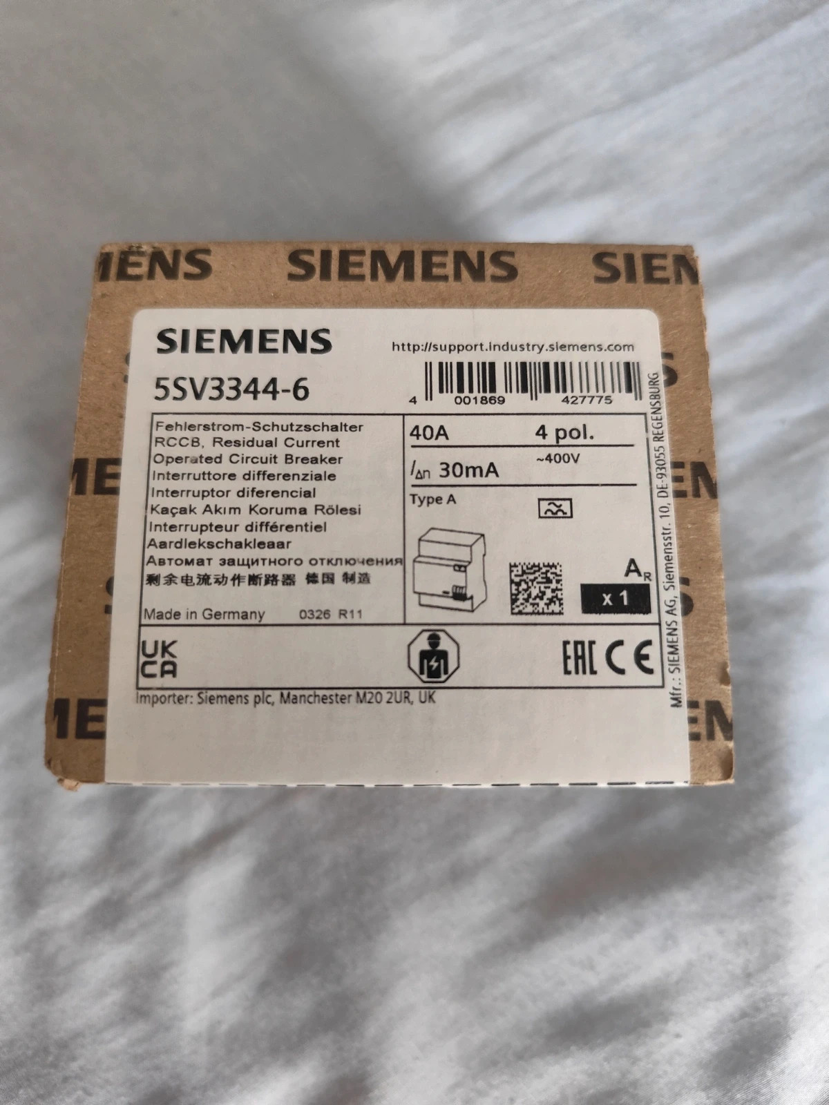 Diferencial Siemens 4P 40A 30mA Tipo A – Siemens 2