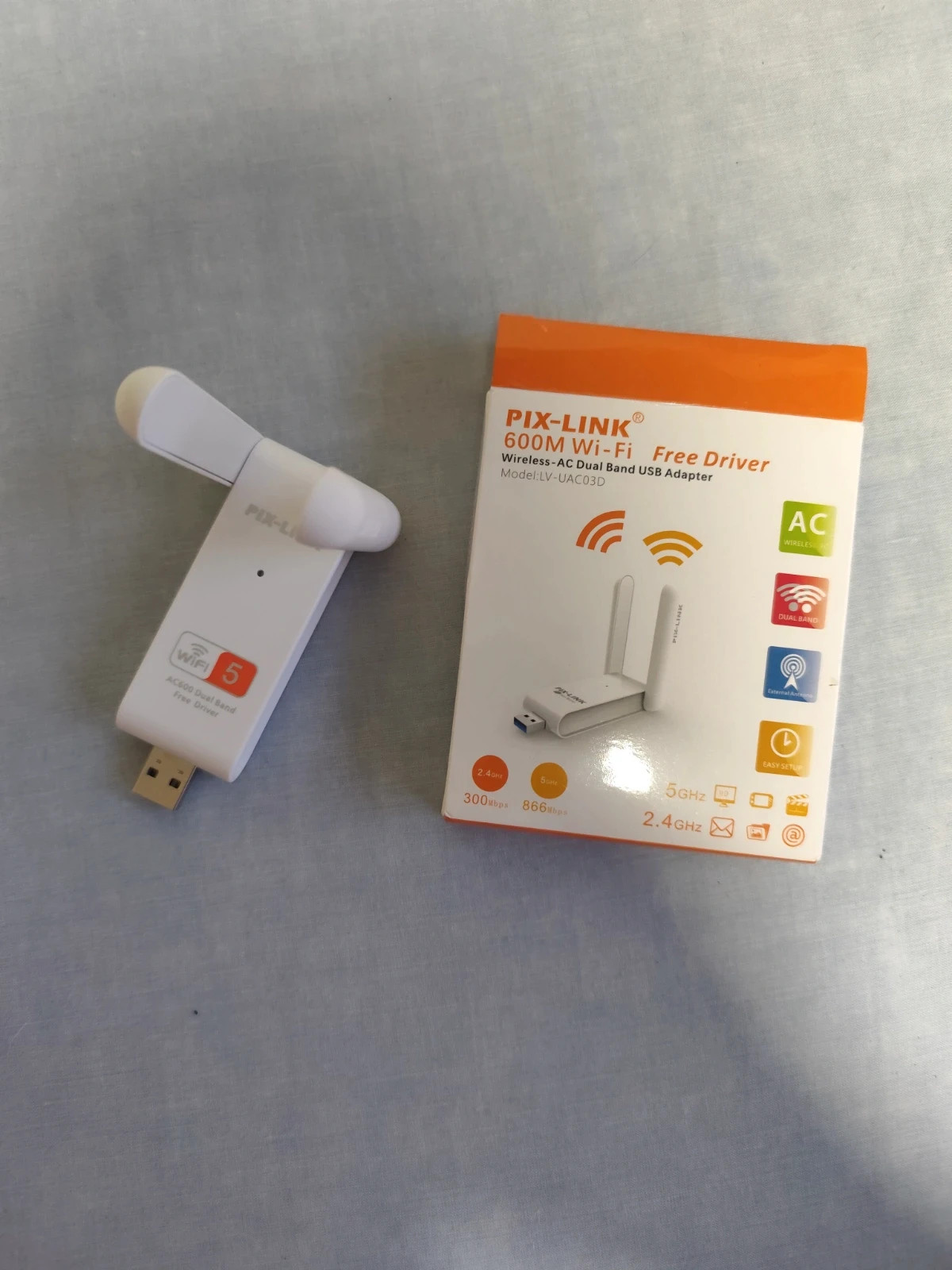 Adaptador Wi-Fi USB Doble Banda Pix-Link 600M – pix link 2