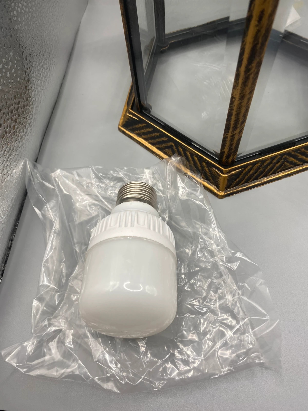Farol colgante retro dorado y transparente -Nuevo 3