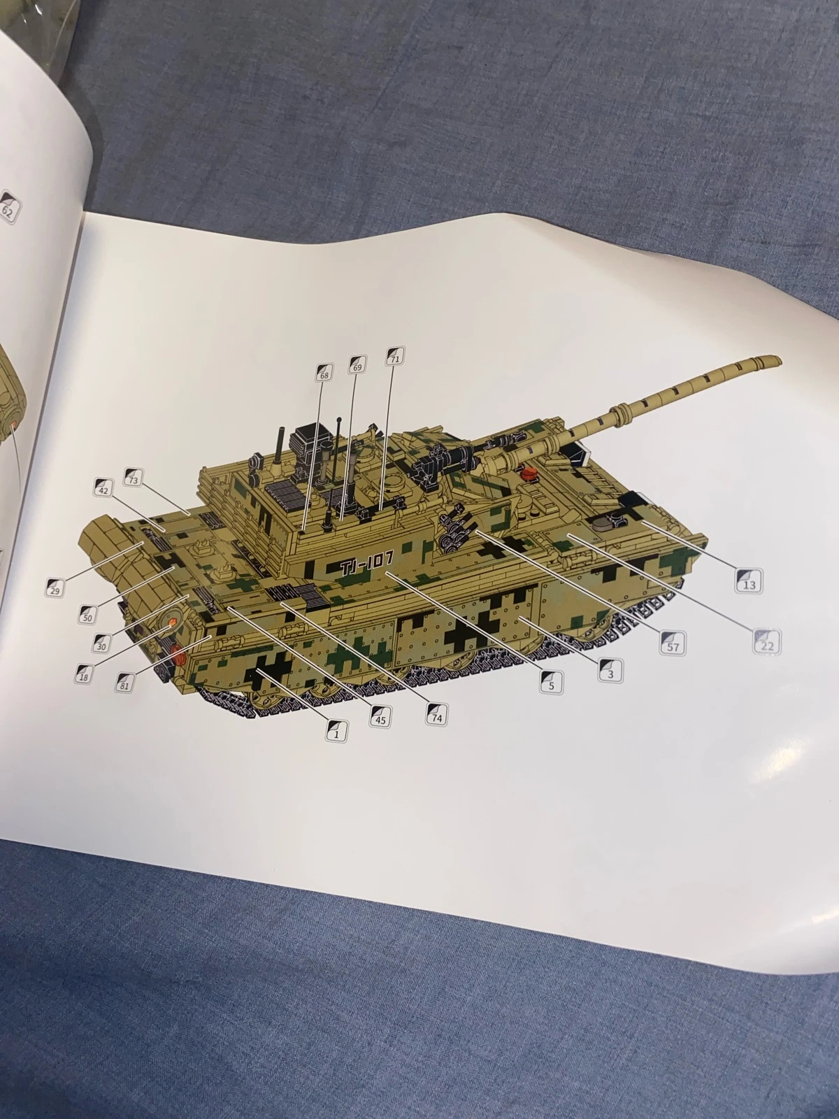 Construcción de tanque militar con todas las piezas – taille Taille unique 4