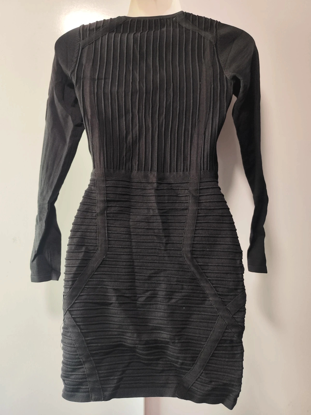 Vestido negro Mango de punto elástico estilo bandage - Talla S – Mango – taille S / 36 / 8 3