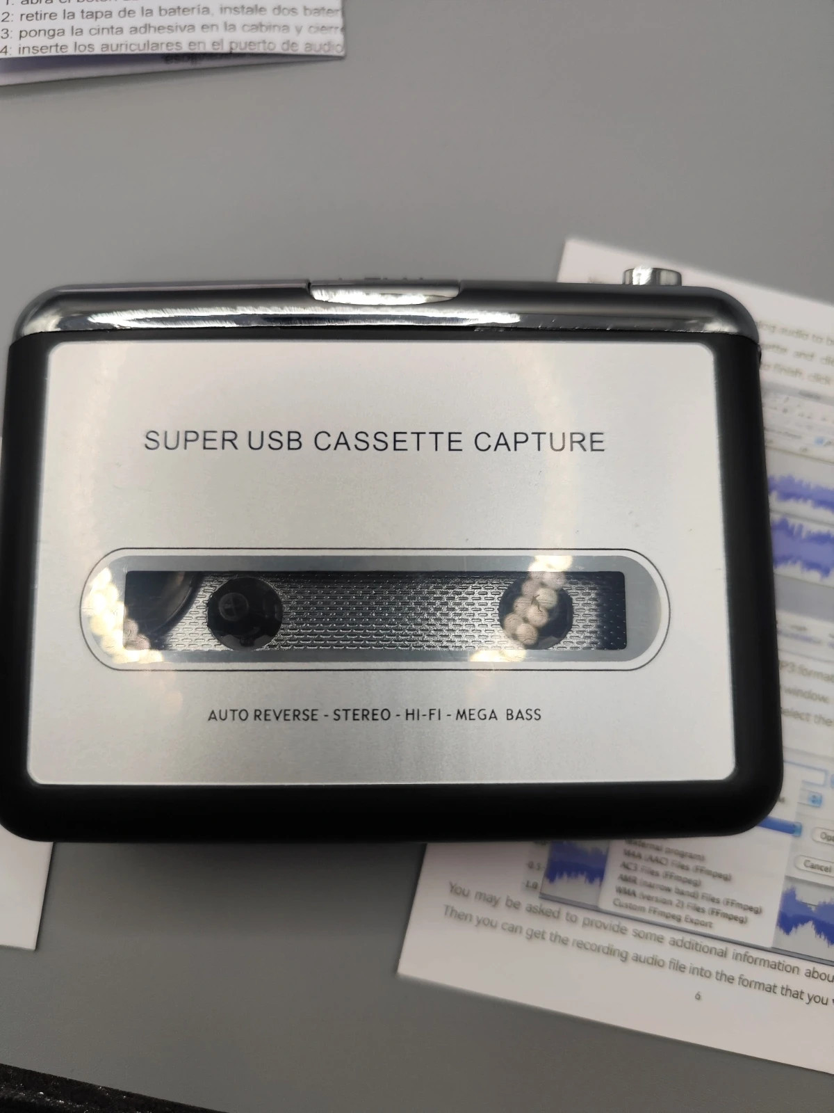 Walkman Convertidor Cintas de Cassette a Formato Digital MP3 – Ezcap 2