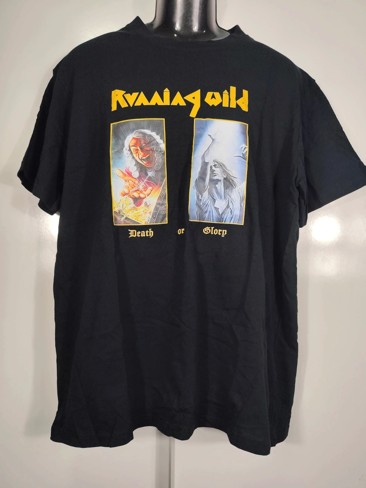 Camiseta Running Wild Death Or Glory Heavy Metal Band – taille XL