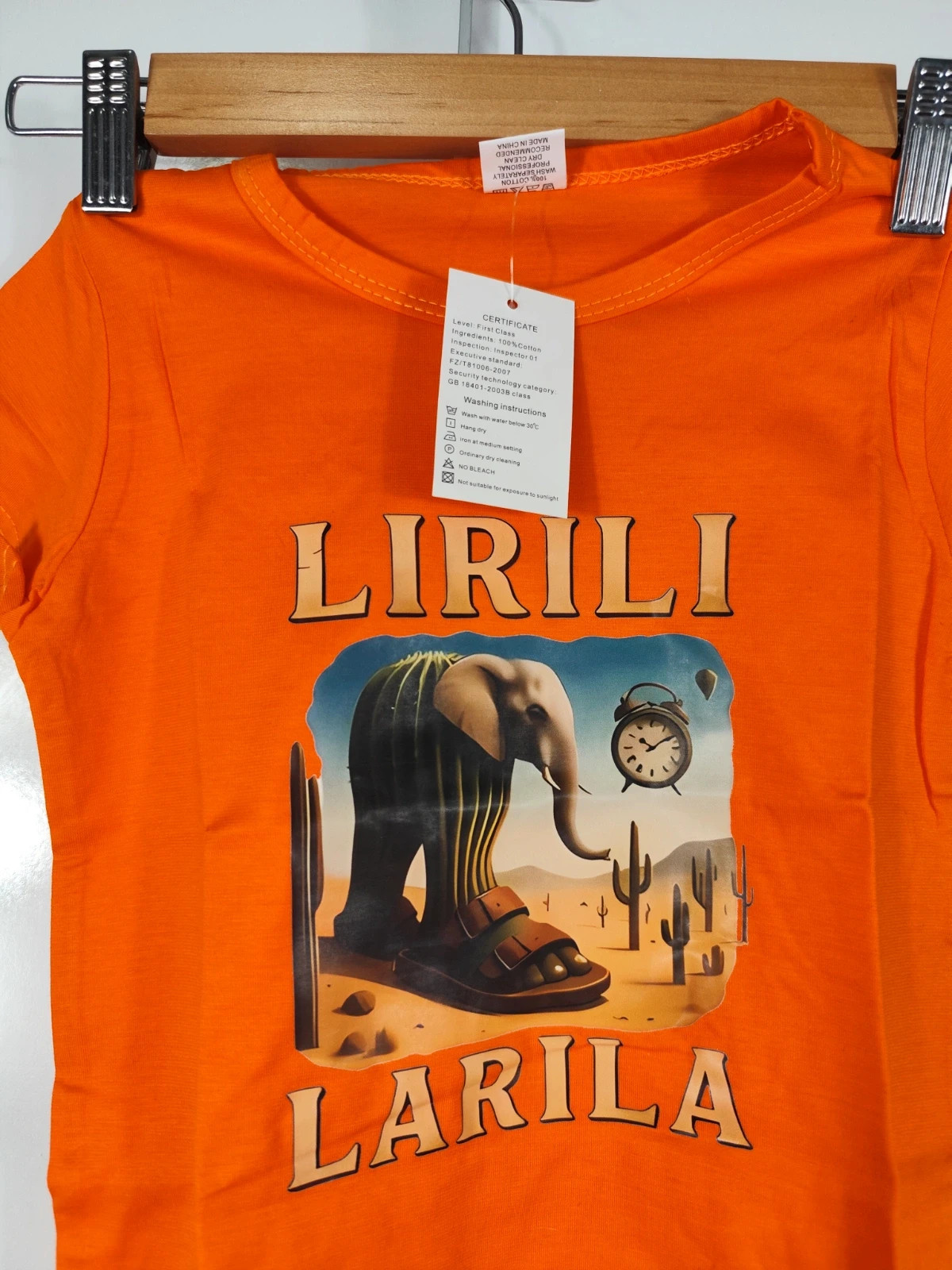 Camiseta Lirili Larila de Italian brainrot para niños 4-5 años Nueva – taille 5 ans / 110 cm 2