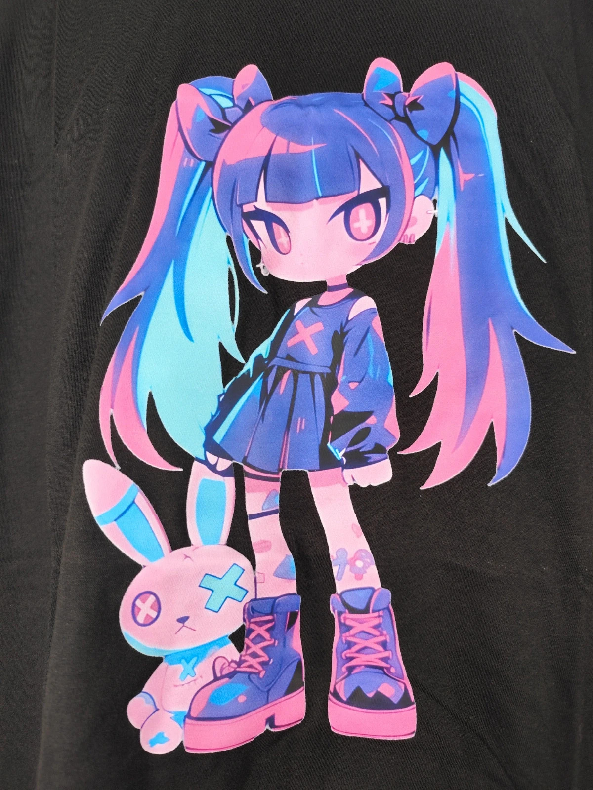 Camiseta negra anime e-girl Kawaii talla M - Nueva – Infinity – taille M / 38 / 10 3