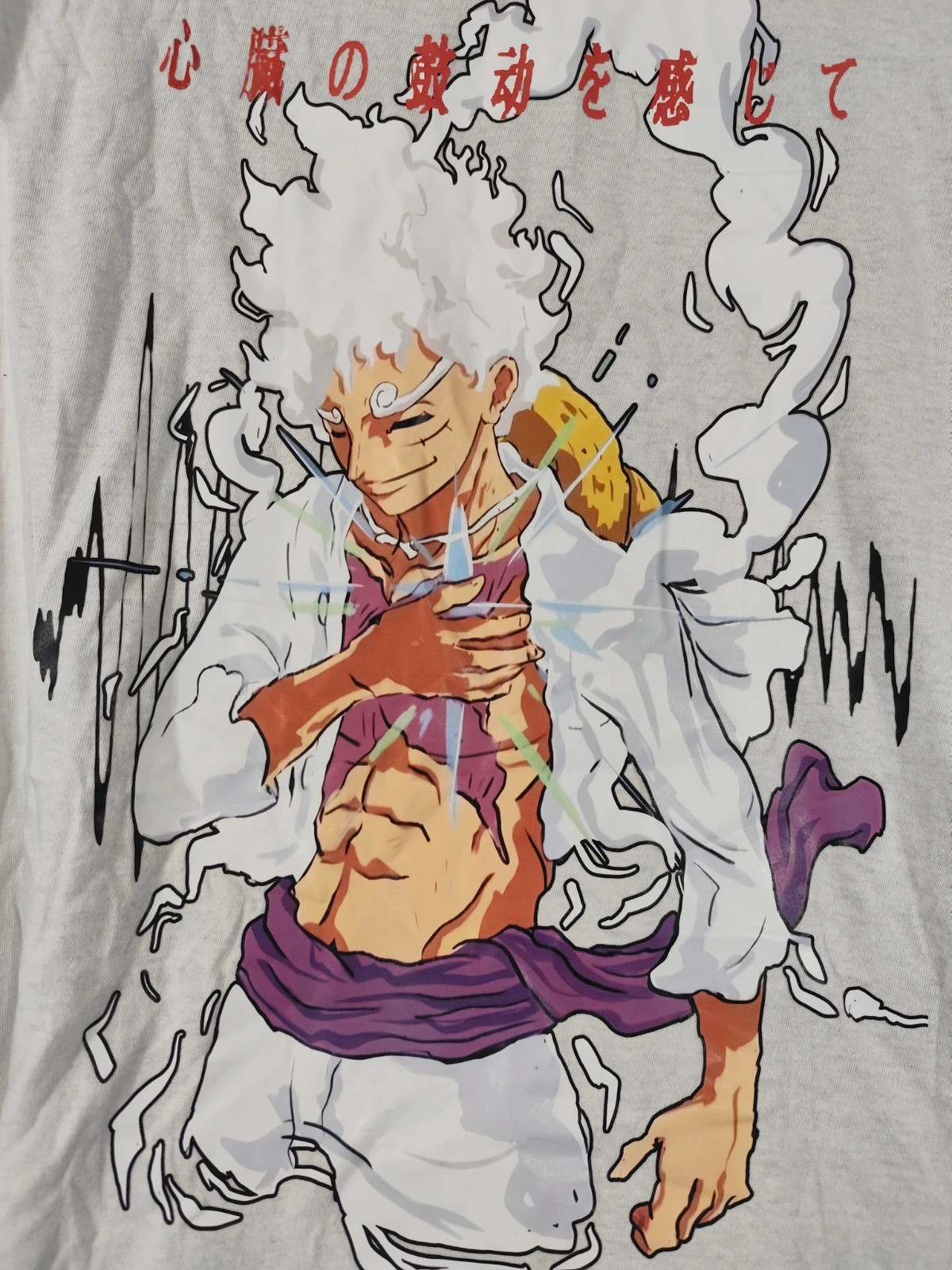 Camiseta One Piece Monkey D. Luffy transformación Gear 5 – taille XL 3