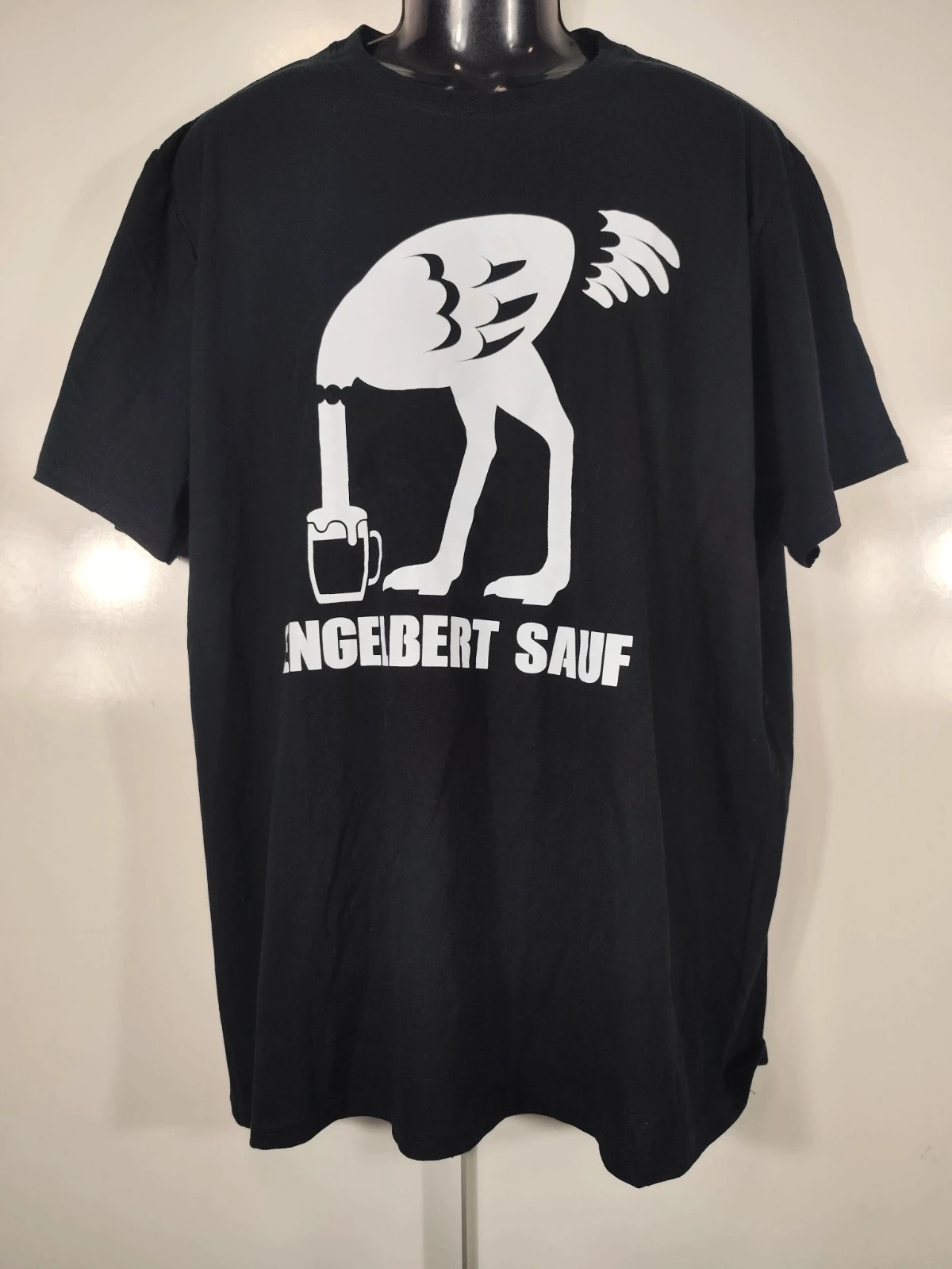 Camiseta avestruz bebiendo cerveza "Engelbert Sauf" – taille XXL 2