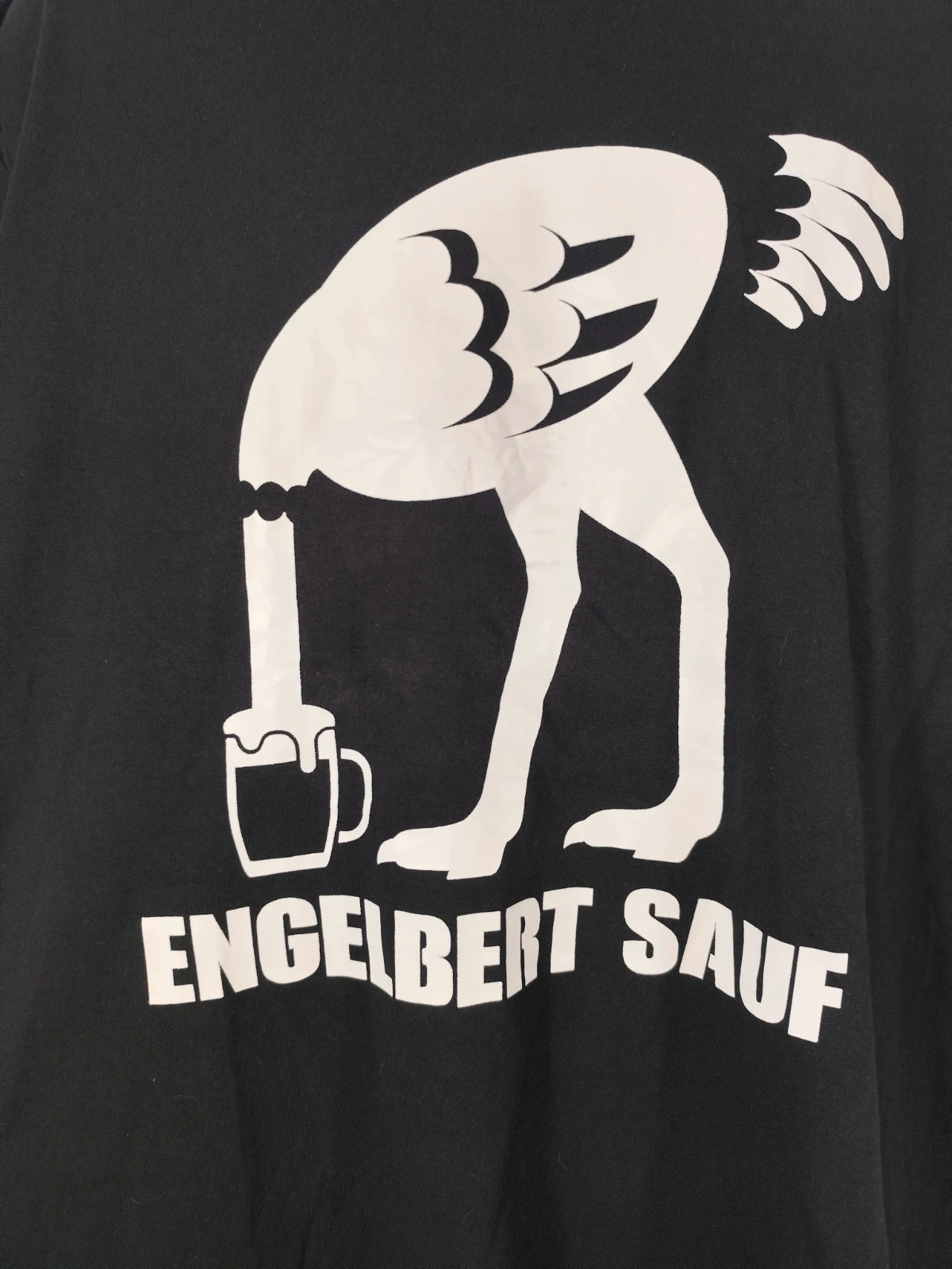 Camiseta avestruz bebiendo cerveza "Engelbert Sauf" – taille XXL 4
