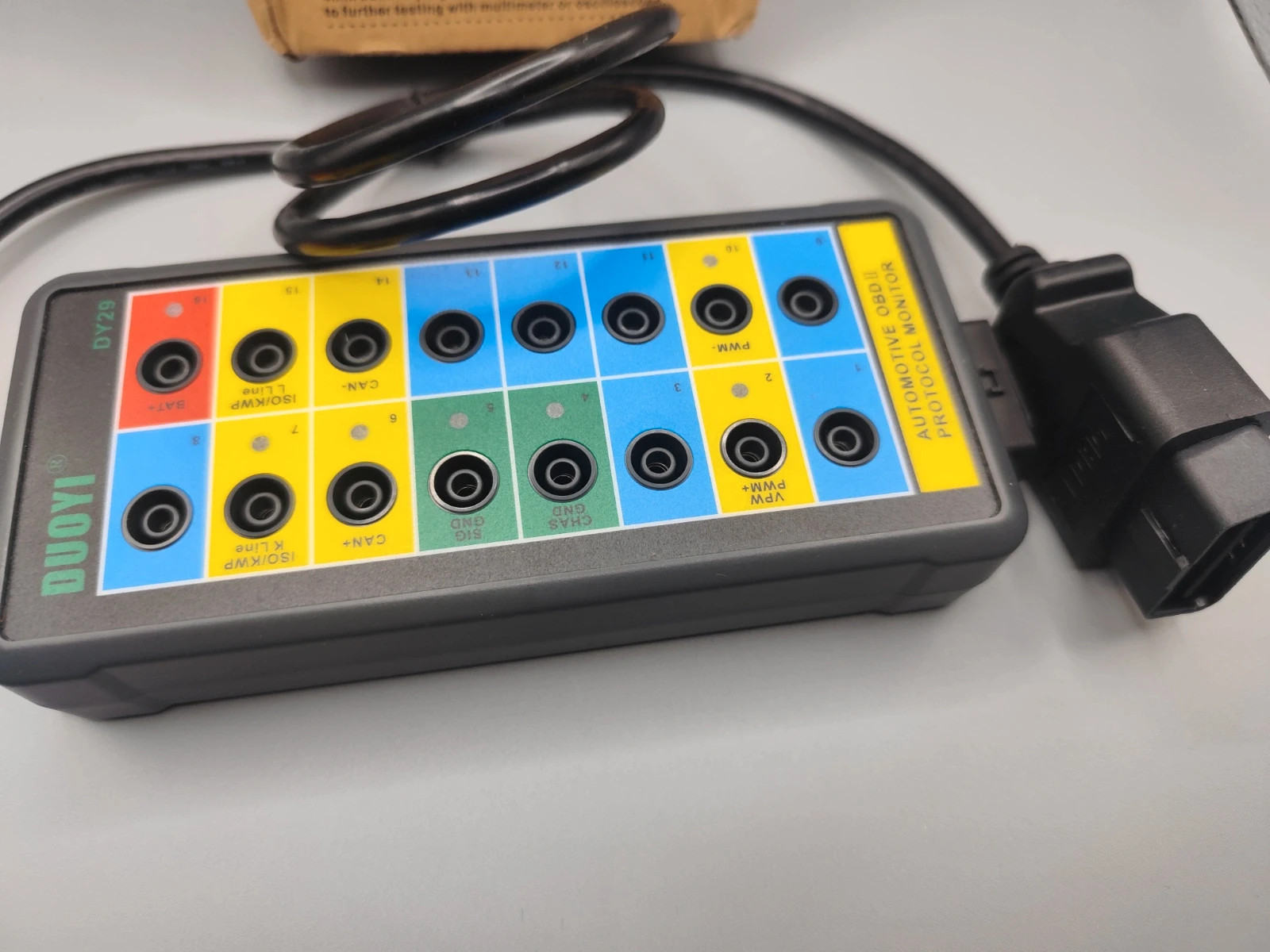 Monitor de protocolo automotriz OBDII de DUOYI (modelo DY29) 3