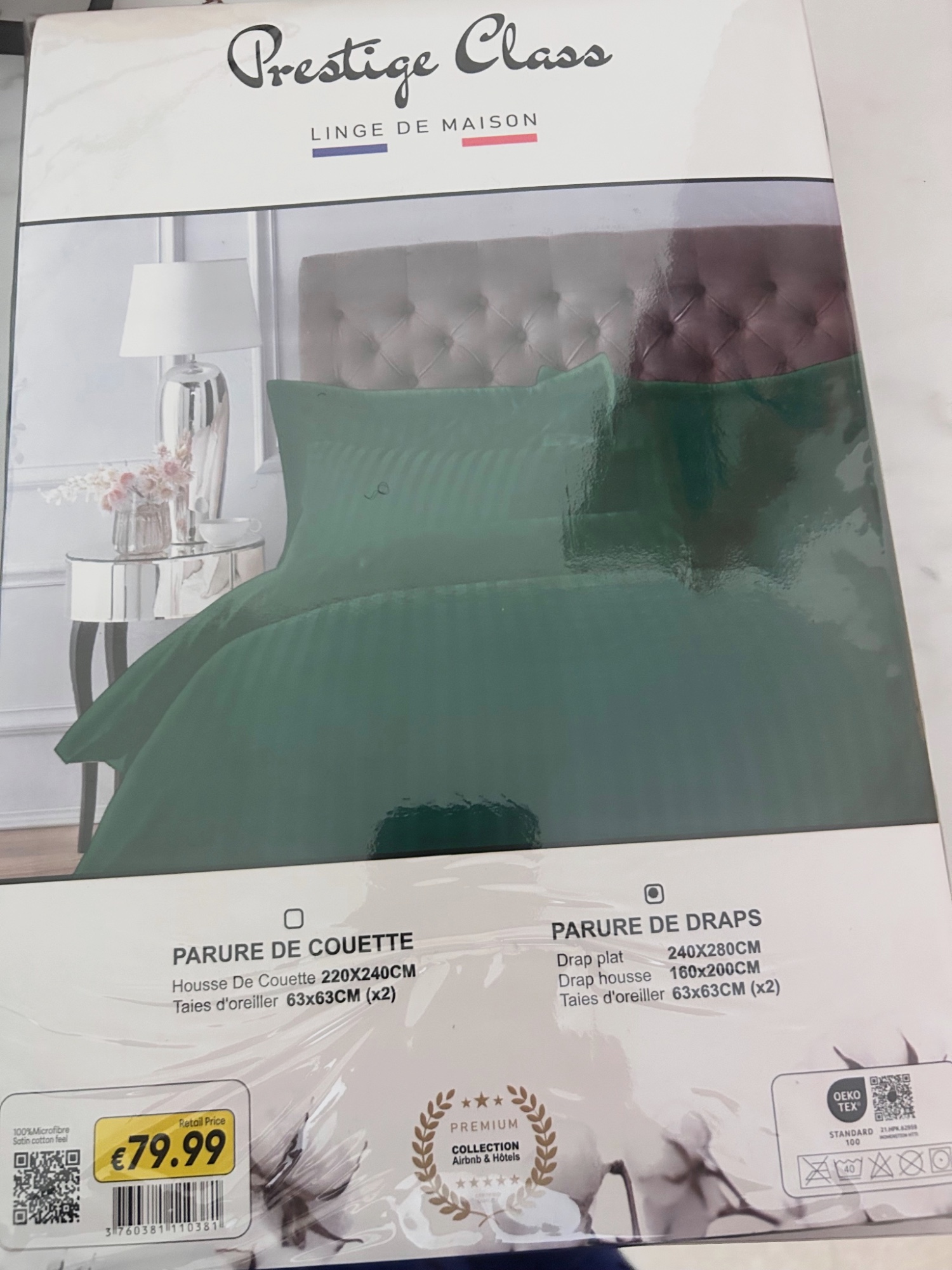 Parure de draps 4 pièces 