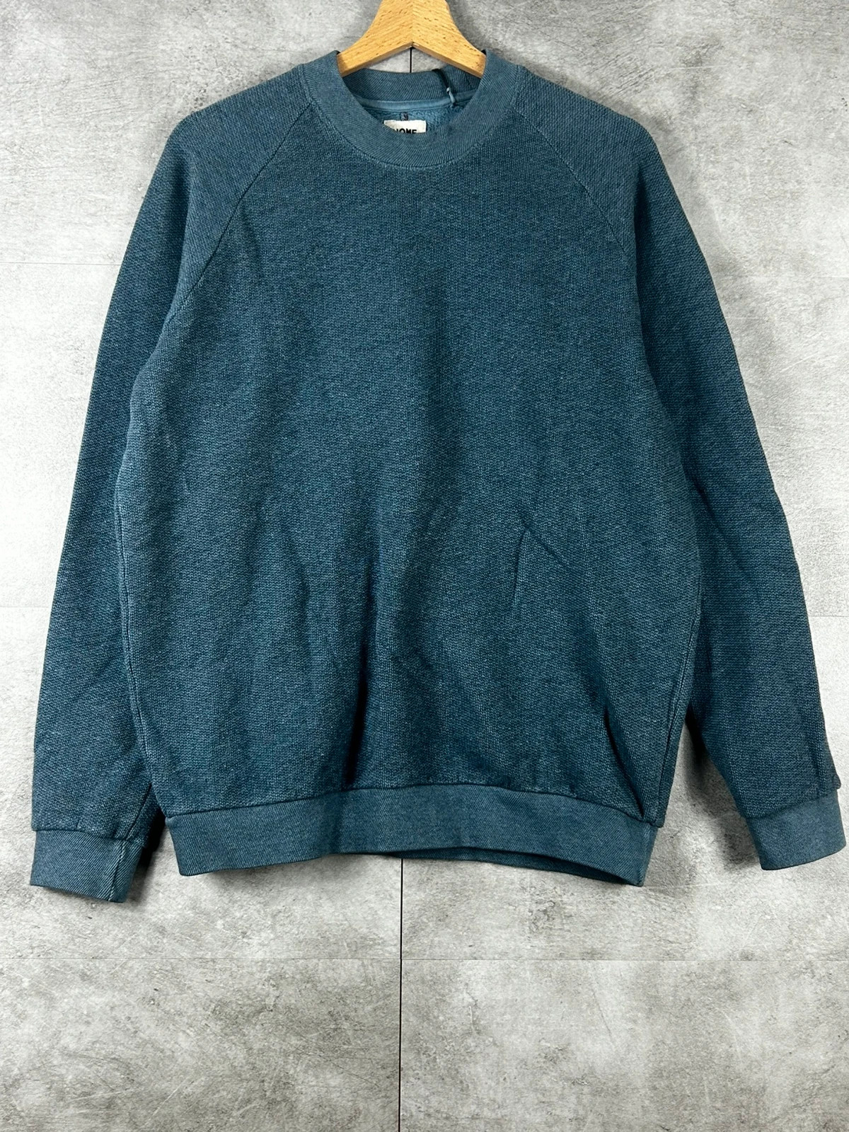 Homecore homme sweat Terry taille M 100% coton Blue Steel bleu gris raglan Made in Portugal – Homecore – taille M