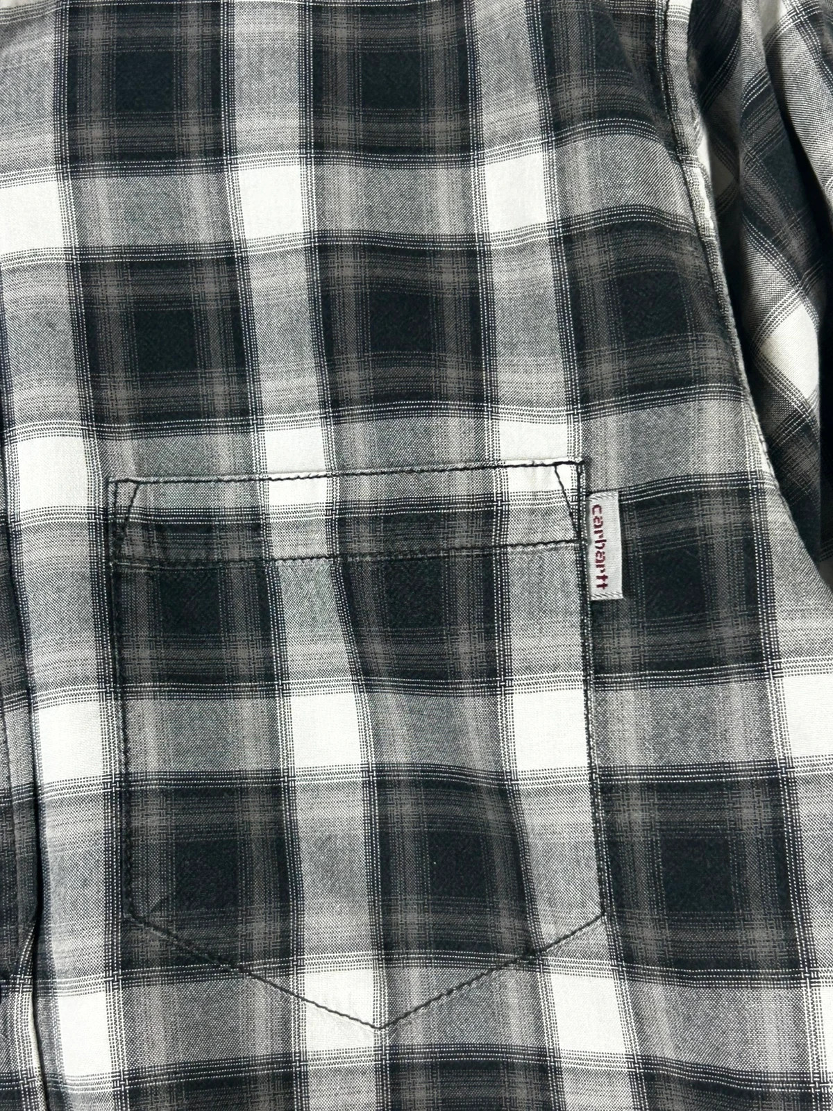 Carhartt homme chemise Huron taille S coton carreaux noir gris vintage workwear – Carhartt – taille S 4