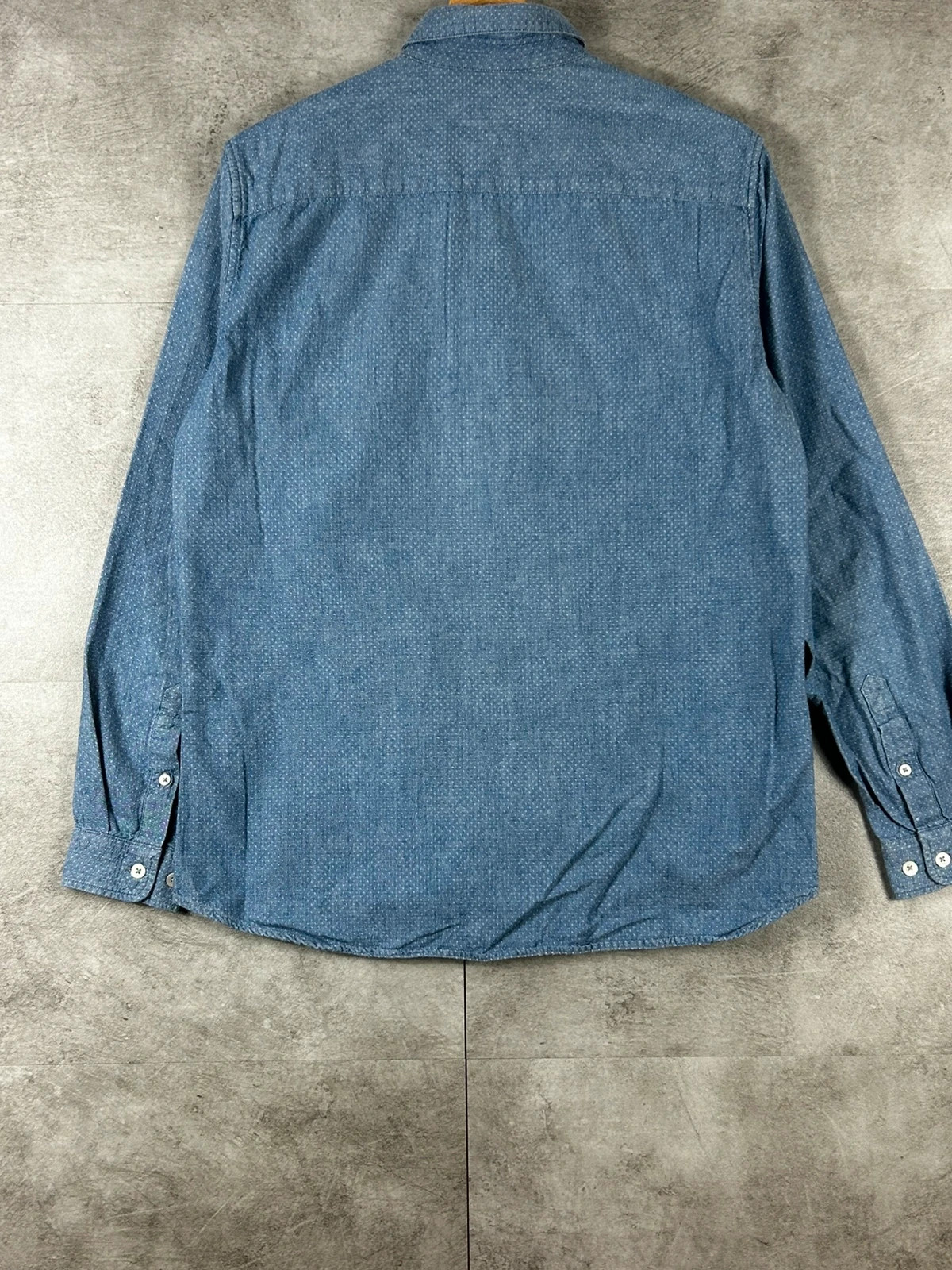 Octobre Éditions hommes chemise Charlie taille M chambray à pois bleu col boutonné – Octobre Editions – taille M 2