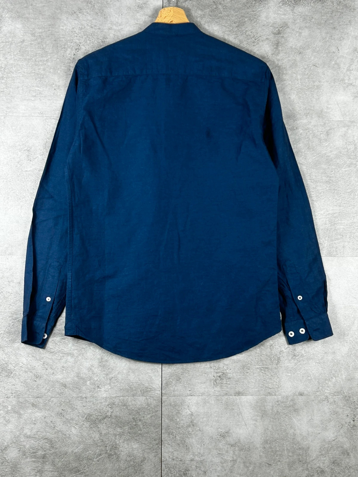 Octobre Éditions hommes chemise col officier taille XS coton lin bleu indigo – Octobre Editions – taille XS 2