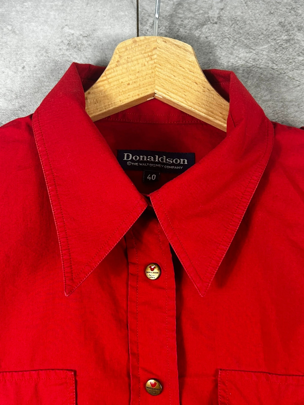 Donaldson femme chemise Disney Mickey taille 40 coton vintage militaire rouge – Donaldson – taille L / 40 / 12 3