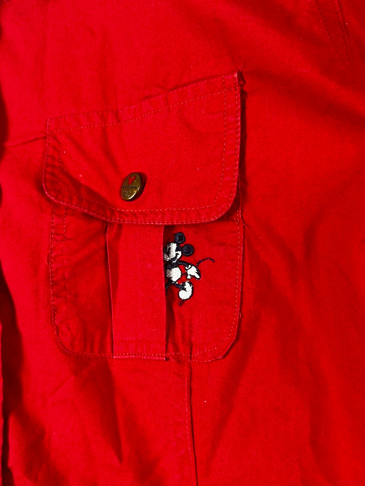 Donaldson femme chemise Disney Mickey taille 40 coton vintage militaire rouge – Donaldson – taille L / 40 / 12 4