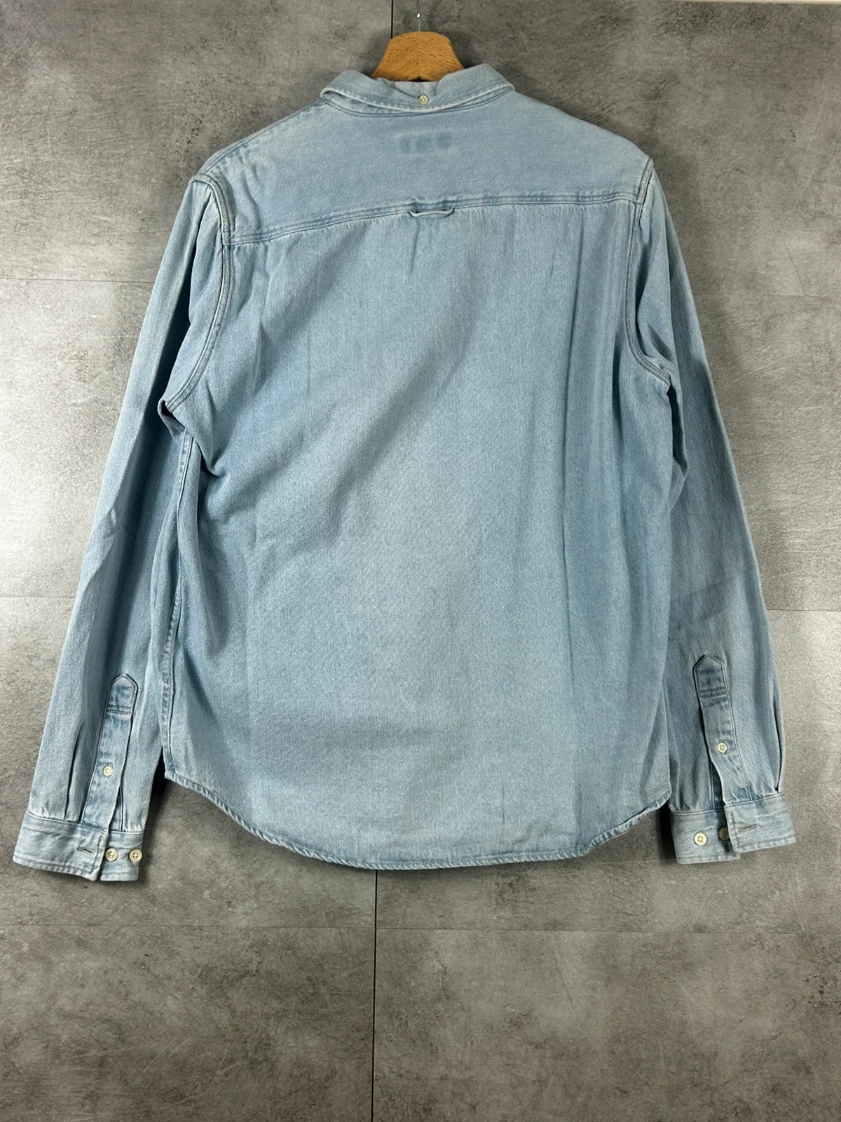 Zara homme chemise denim slim fit taille M bleu clair délavé casual – Zara – taille M 2