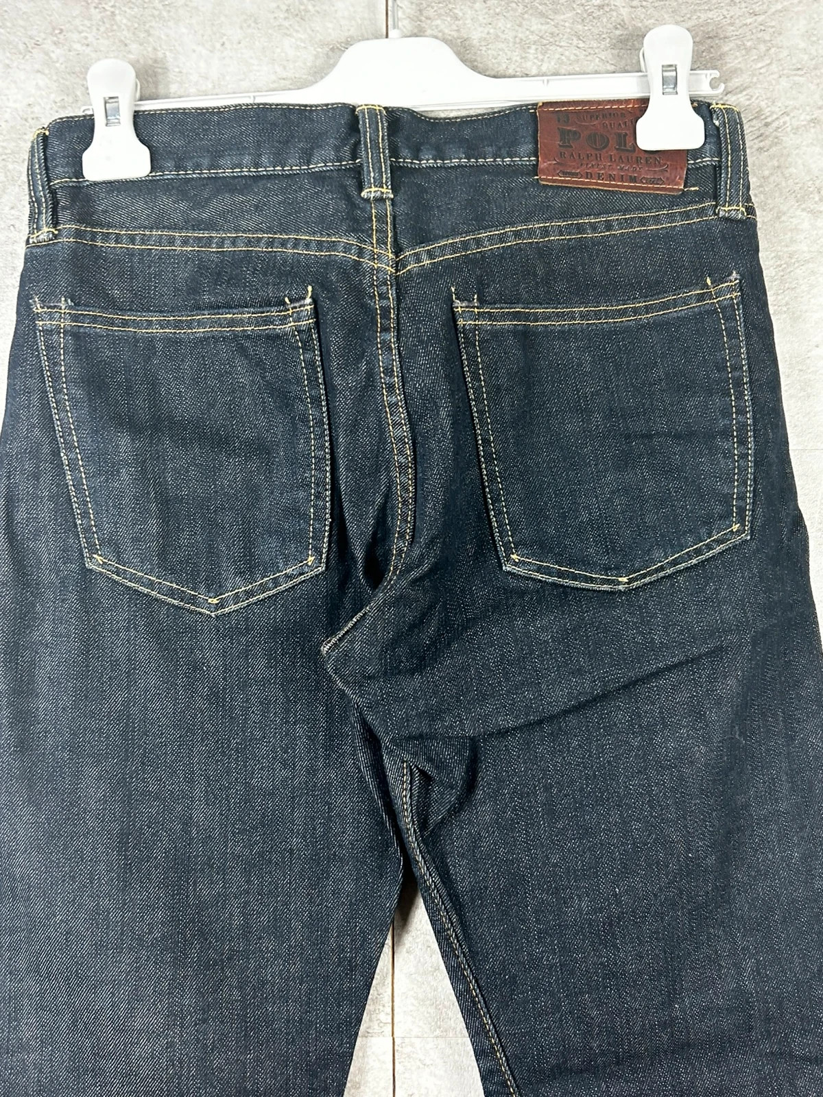Ralph Lauren hommes jean Slim Straight W29 L30 denim brut 100% coton indigo – Ralph Lauren – taille W29 | FR 38 4