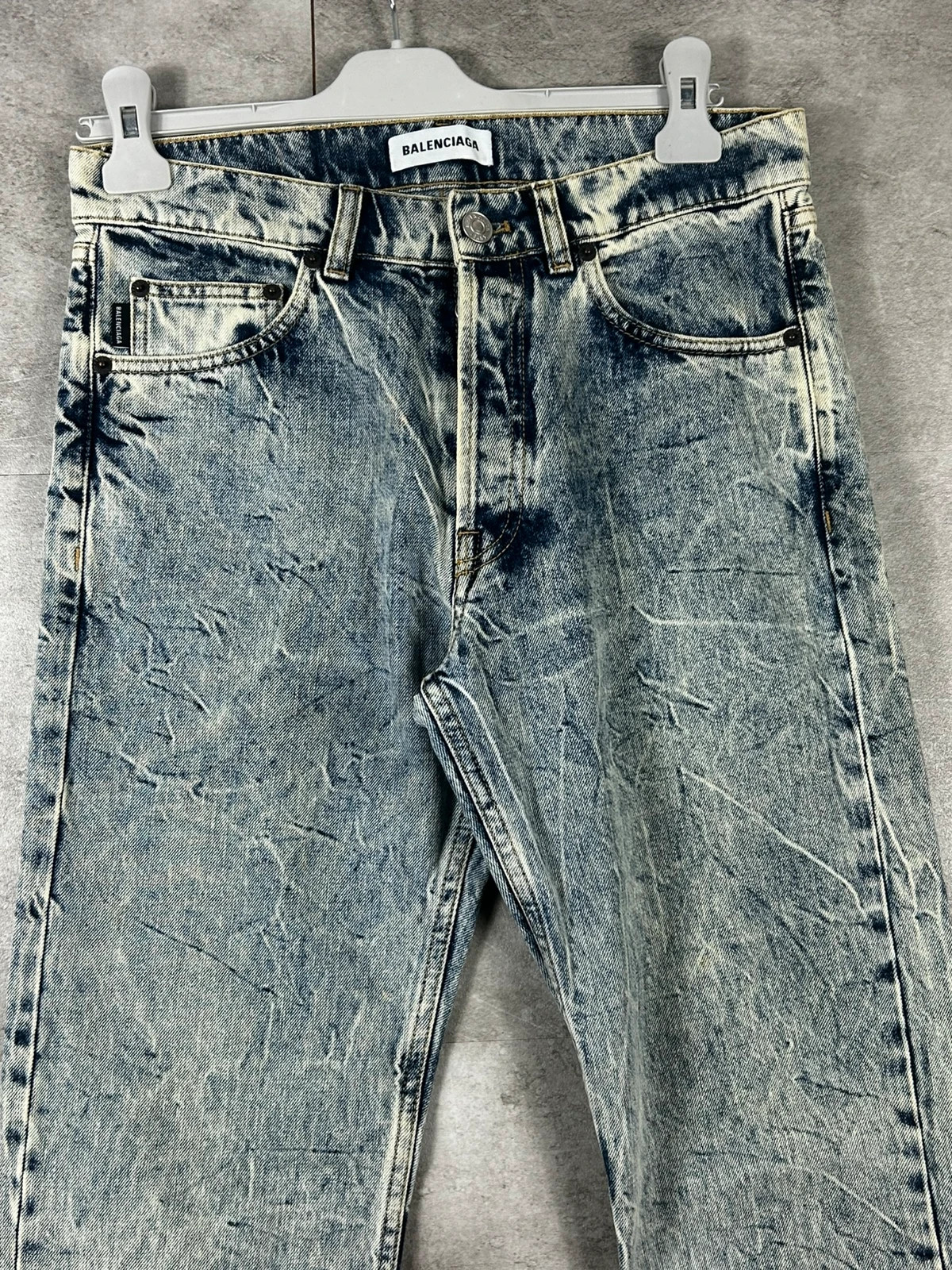 Balenciaga homme jean straight taille 26 FR34 denim coton acid wash bleu clair – Balenciaga – taille XS 3