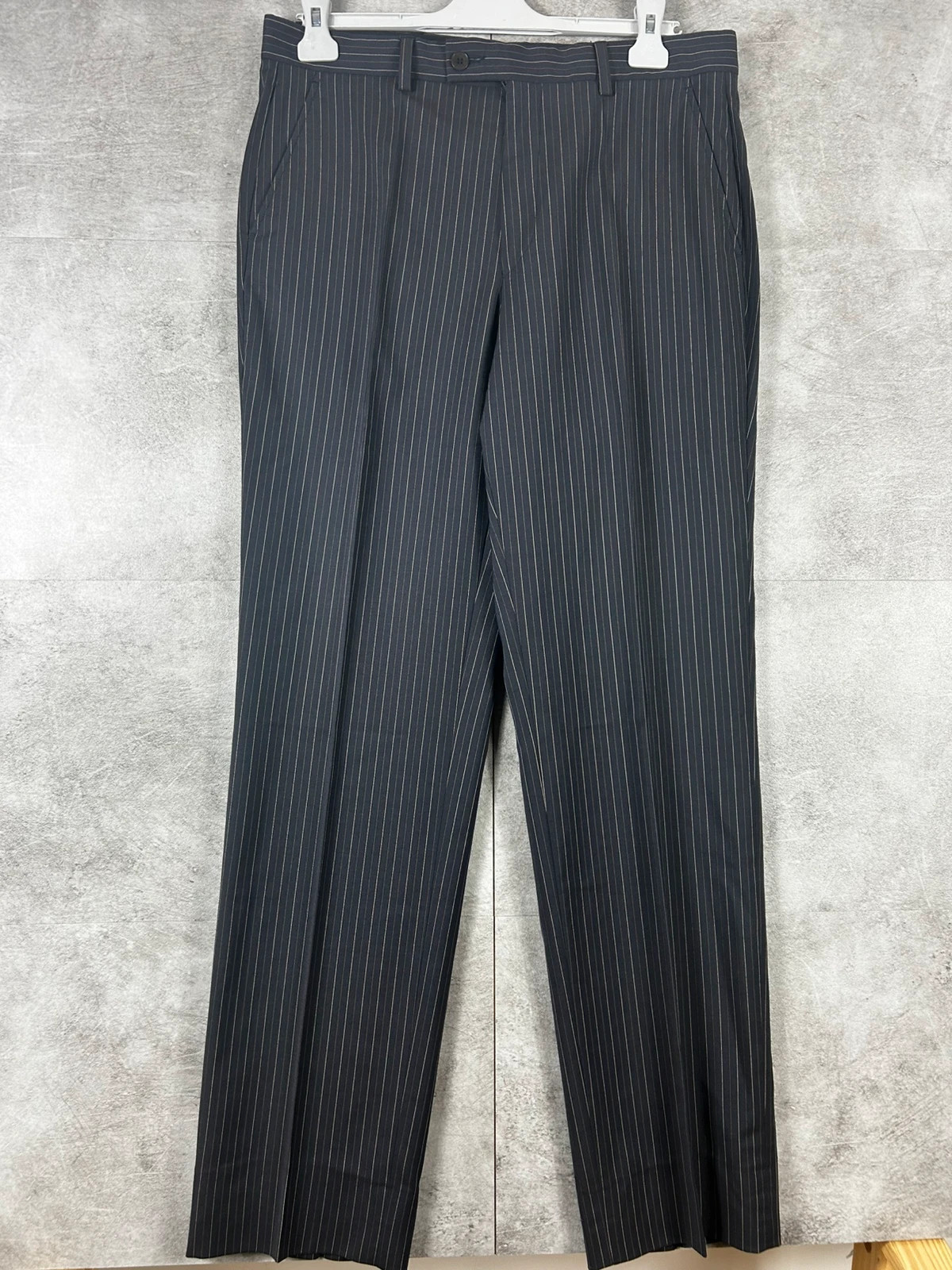 Givenchy homme costume 2 pièces taille 48 pantalon 40 laine vierge rayures tennis bleu marine – Givenchy – taille M 2