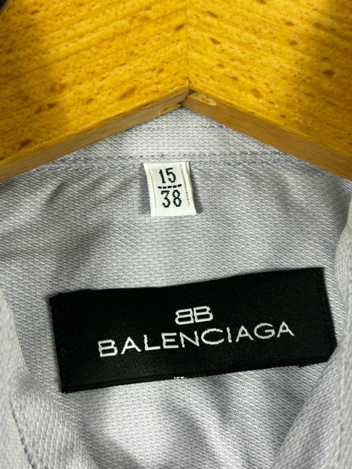 Balenciaga homme chemise BB vintage taille 38 S pur coton logo brodé lilas clair – Balenciaga – taille S 5