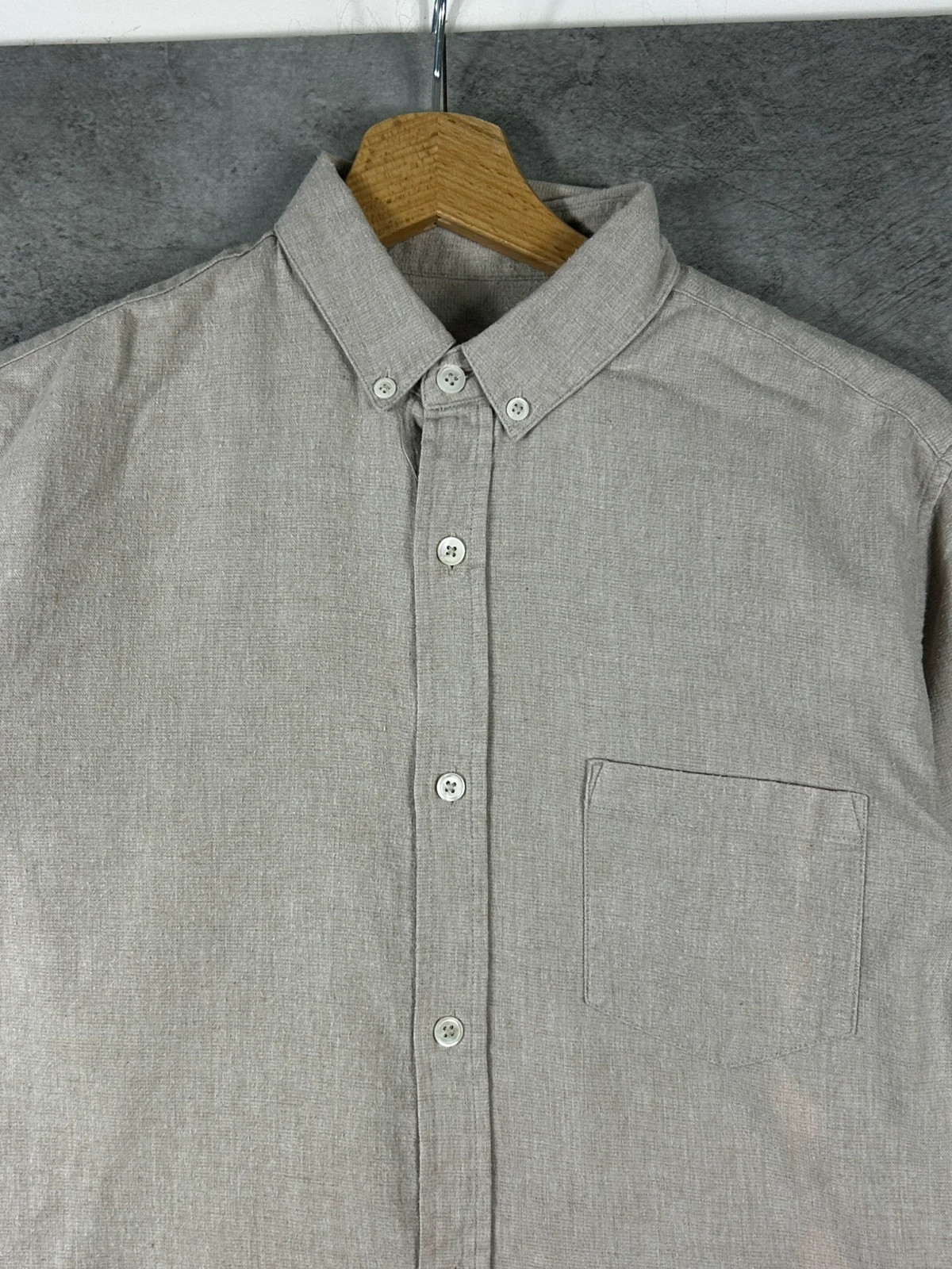 Octobre Éditions homme chemise taille S col boutonné casual gris clair chiné – Octobre Editions – taille S 3