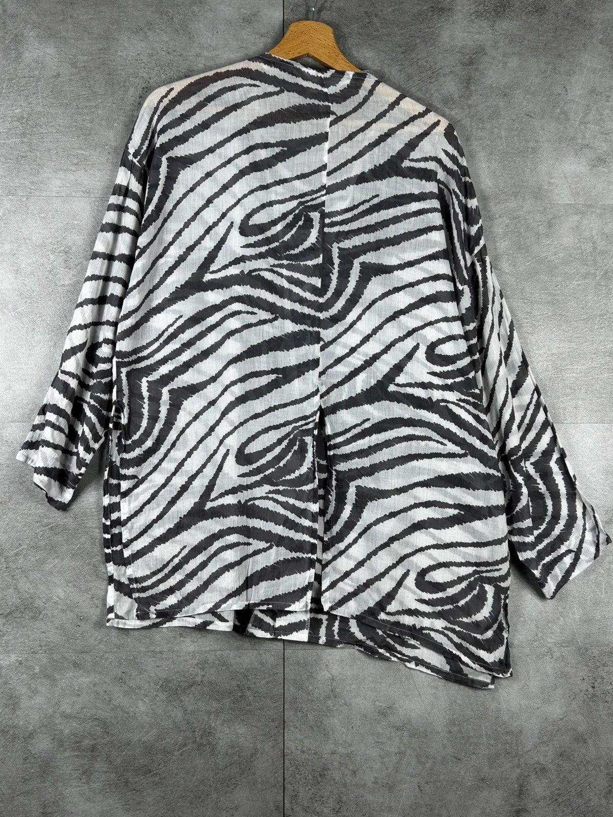 ERES femme tunique oversize taille 40 coton imprimé zèbre noir blanc vintage Made in France – Eres – taille L / 40 / 12 2