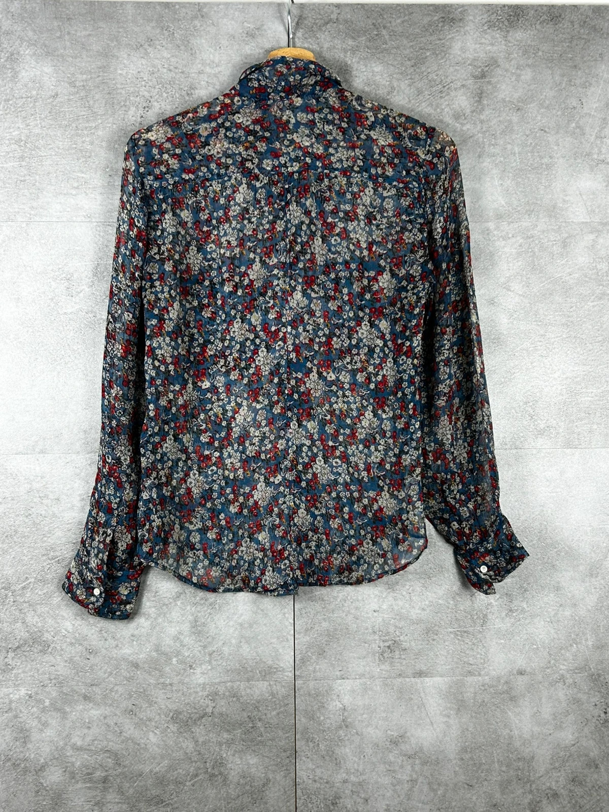 Étoile Isabel Marant femme chemise taille 1 100% soie fleurie bleu – Isabel Marant – taille S / 36 / 8 2
