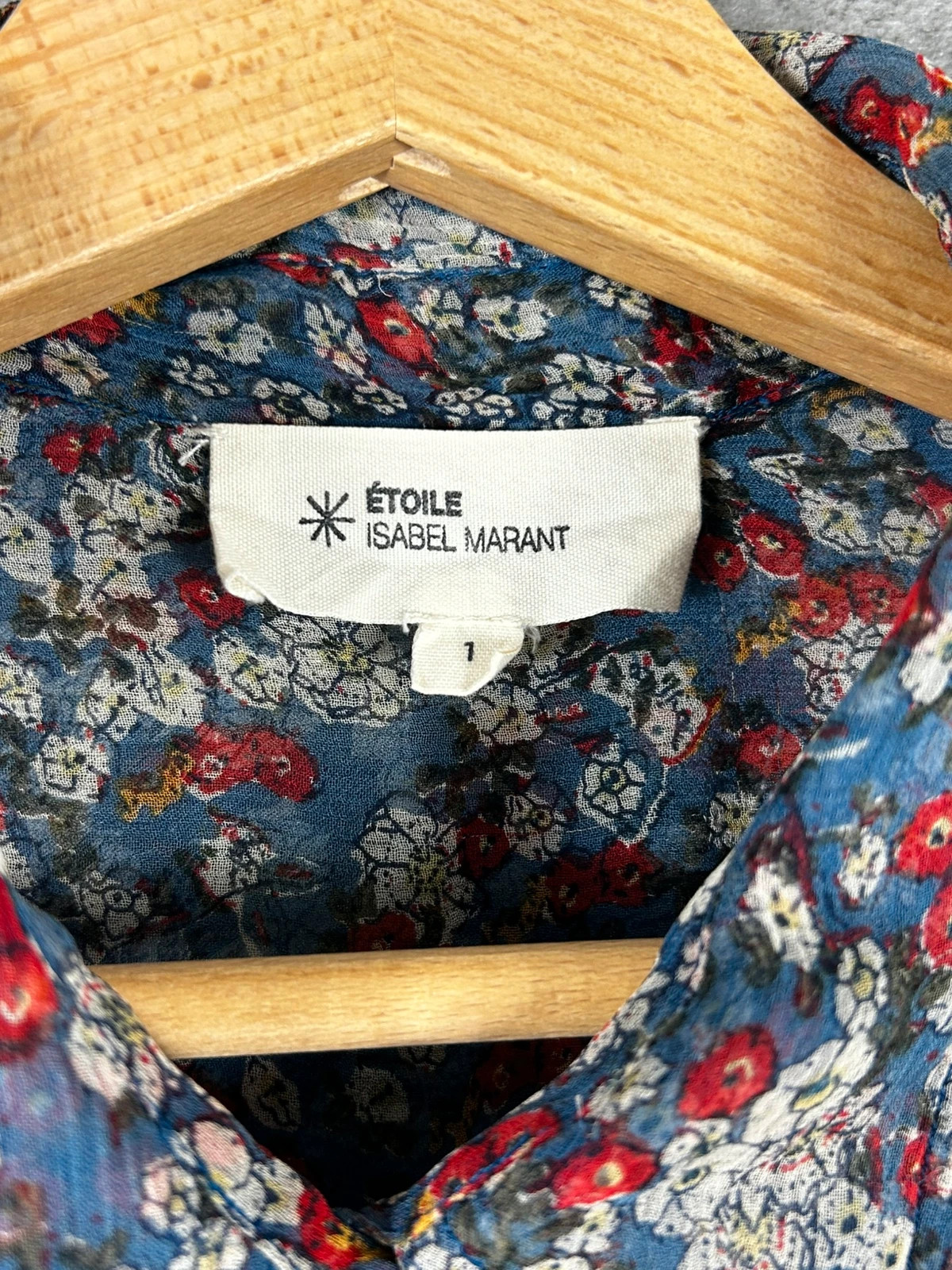 Étoile Isabel Marant femme chemise taille 1 100% soie fleurie bleu – Isabel Marant – taille S / 36 / 8 4