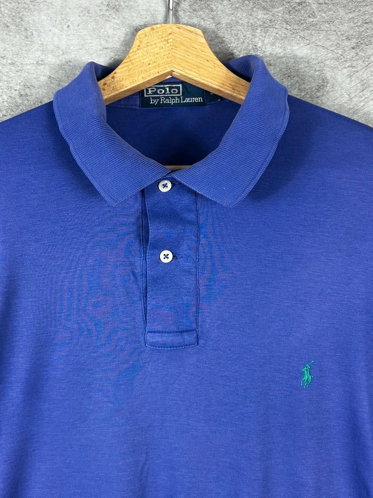 Ralph Lauren hommes polo vintage taille L coton violet logo poney vert brodé – Ralph Lauren – taille L 3