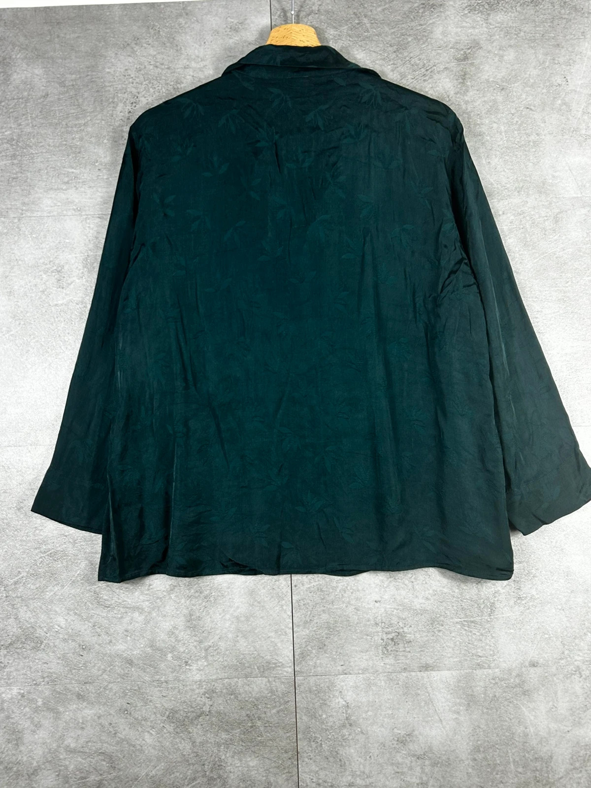 Petits Hauts femme blouse taille 36 jacquard feuillage col V vert émeraude – Des Petits Hauts – taille S / 36 / 8 2