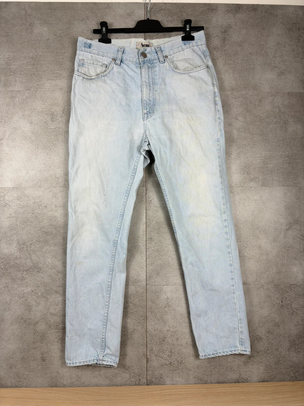 Acne Studios homme Jones Pearl taille 32 jean droit denim bleu clair vintage