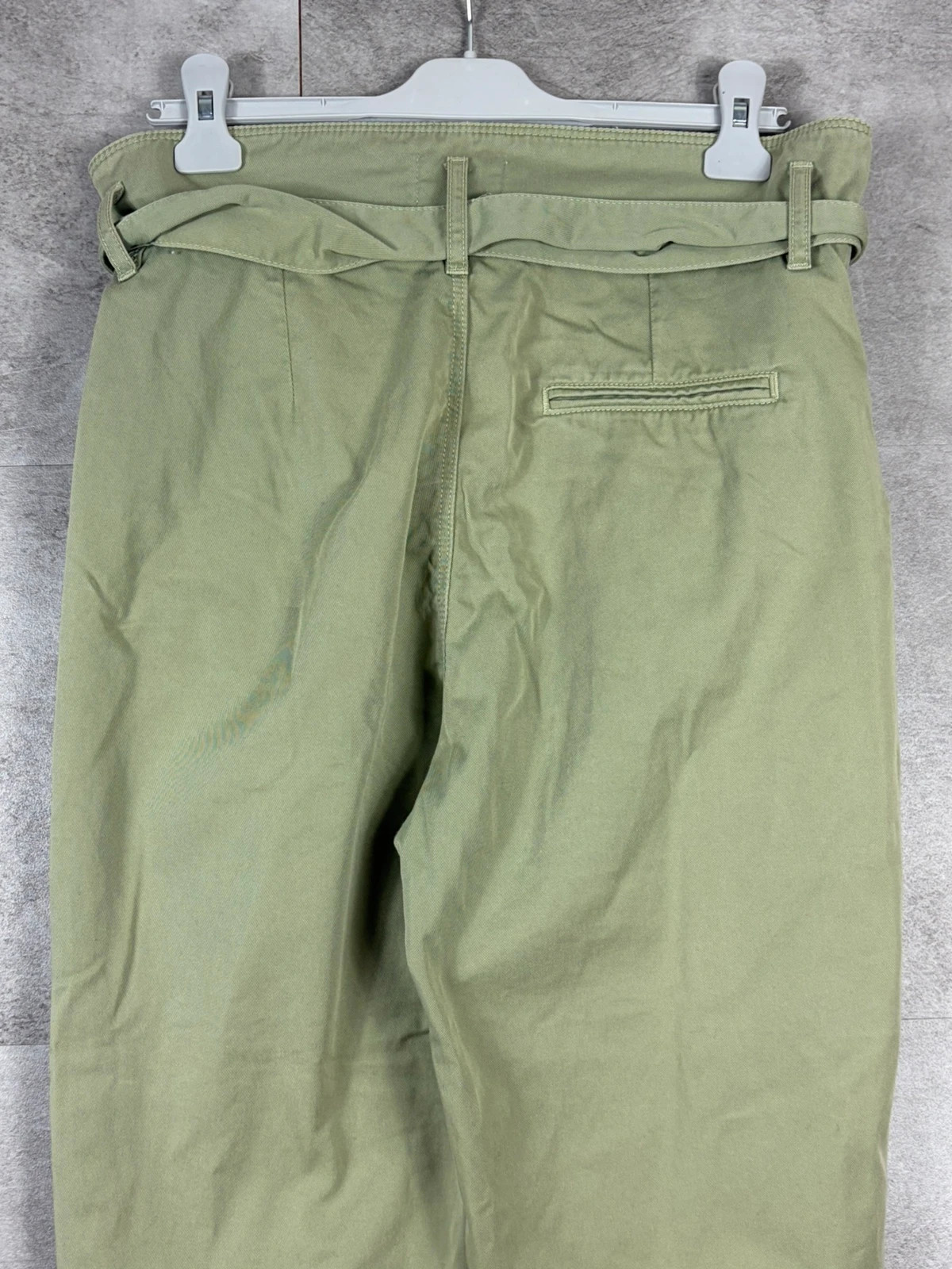 Sézane femmes pantalon Leandro taille 38 coton bio paperbag taille haute vert mint – Sézane – taille M / 38 / 10 4