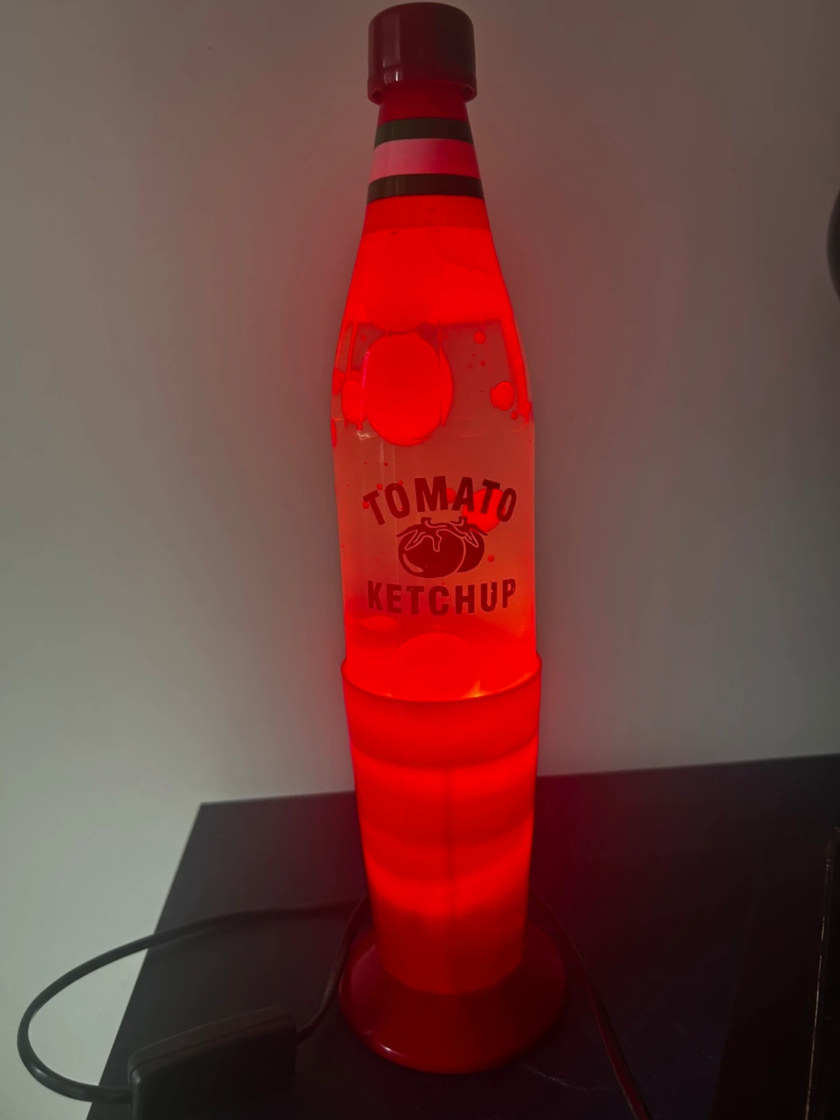 Tomato Ketchup lampe à lave bouteille rouge rétro Y2K pop art décoration insolite