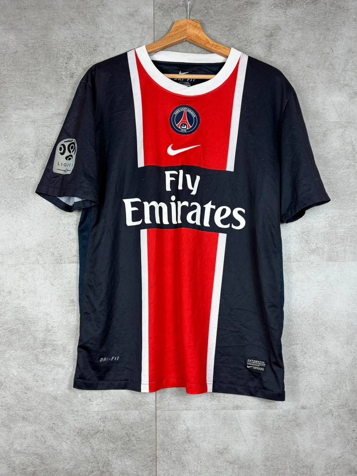 Maillot PSG Nike domicile 2008-2009 taille M Fly Emirates Ligue 1 personnalisé – Nike – taille M