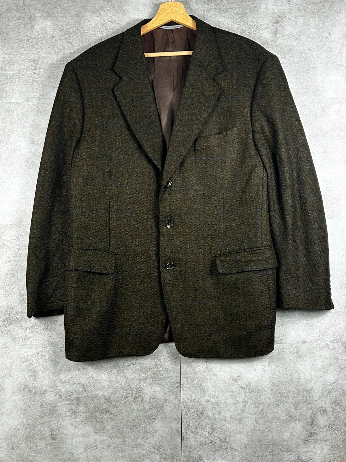 Celine Hommes blazer veste Costume Loro Piana laine cachemire 52 made in italy vintage luxe carreaux
