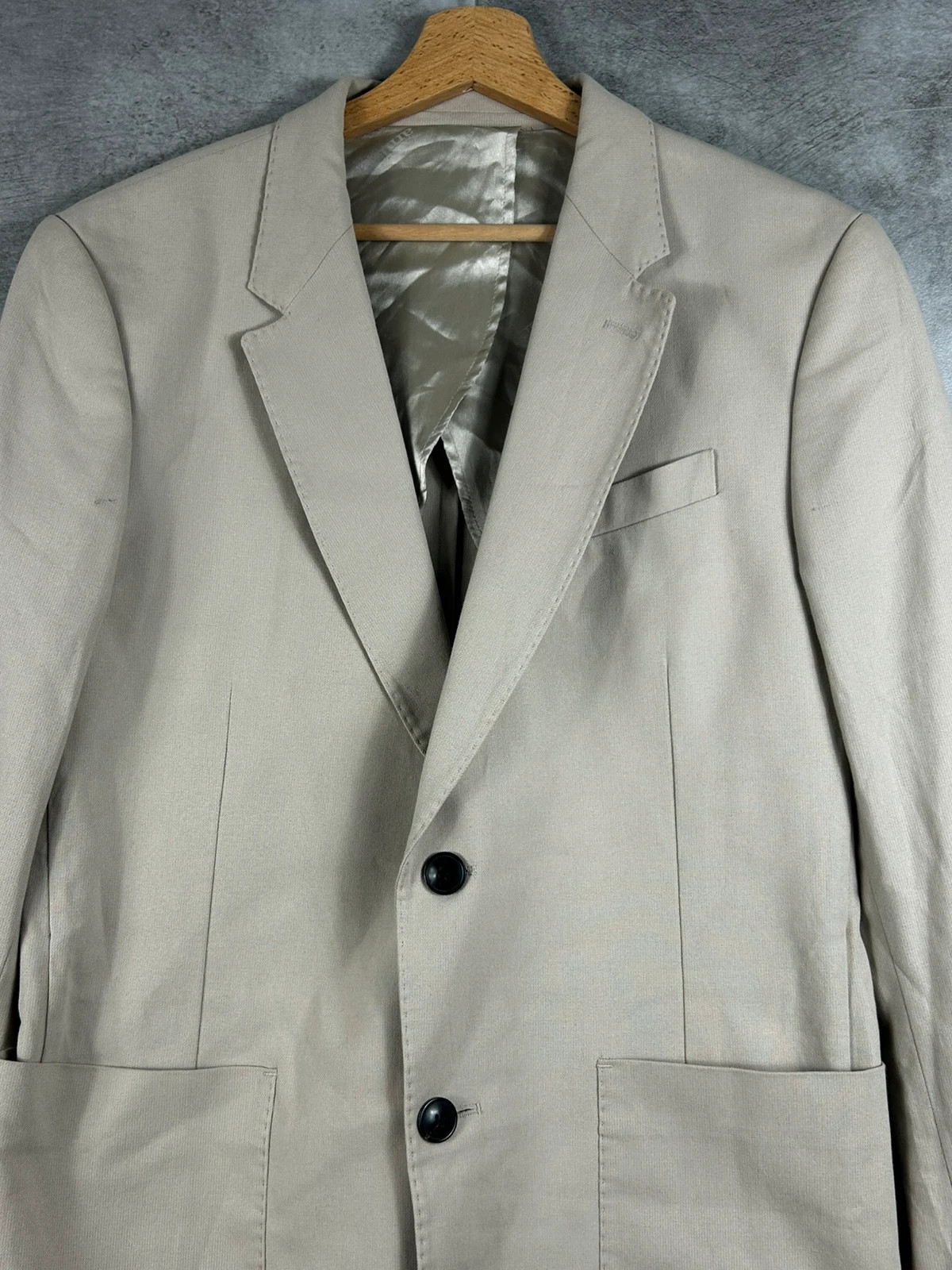 AMI Alexandre Mattiussi hommes Blazer Veste costume 48 beige tailoring minimaliste luxe – AMI – taille 48 3