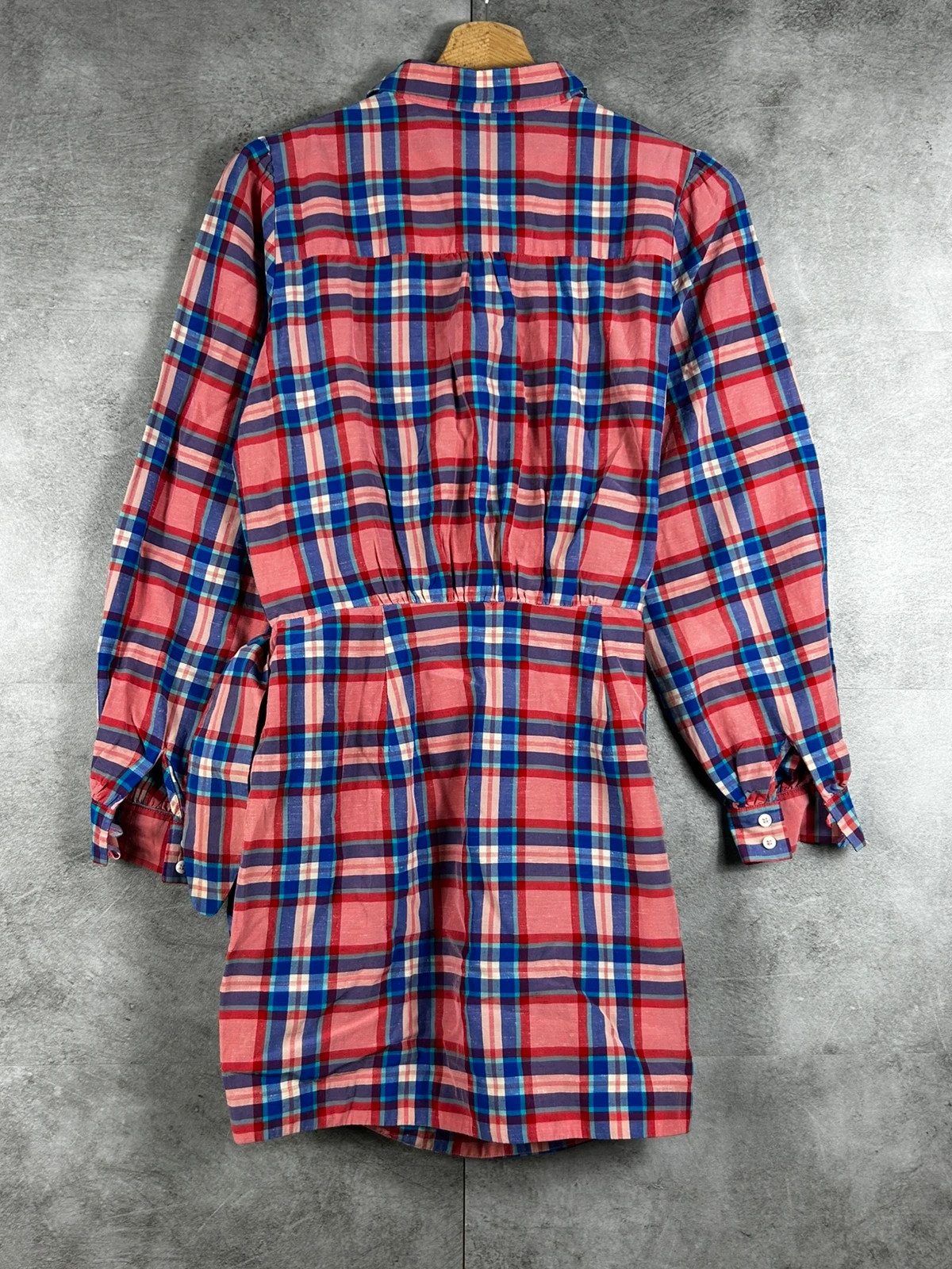 Sézane Robe Chemise Carreaux 38 Rose Bleu Ceinture Nouée Coton Acétate Paris – Sézane – taille M / 38 / 10 2