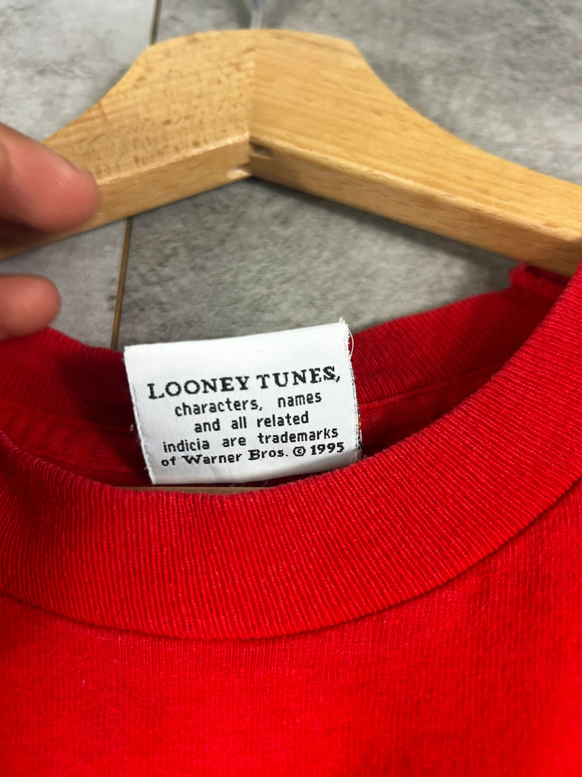 Looney Tunes hommes t-shirt vintage 1995 taille XL drapeau americain USA officiel – Looney Tunes – taille XL 4