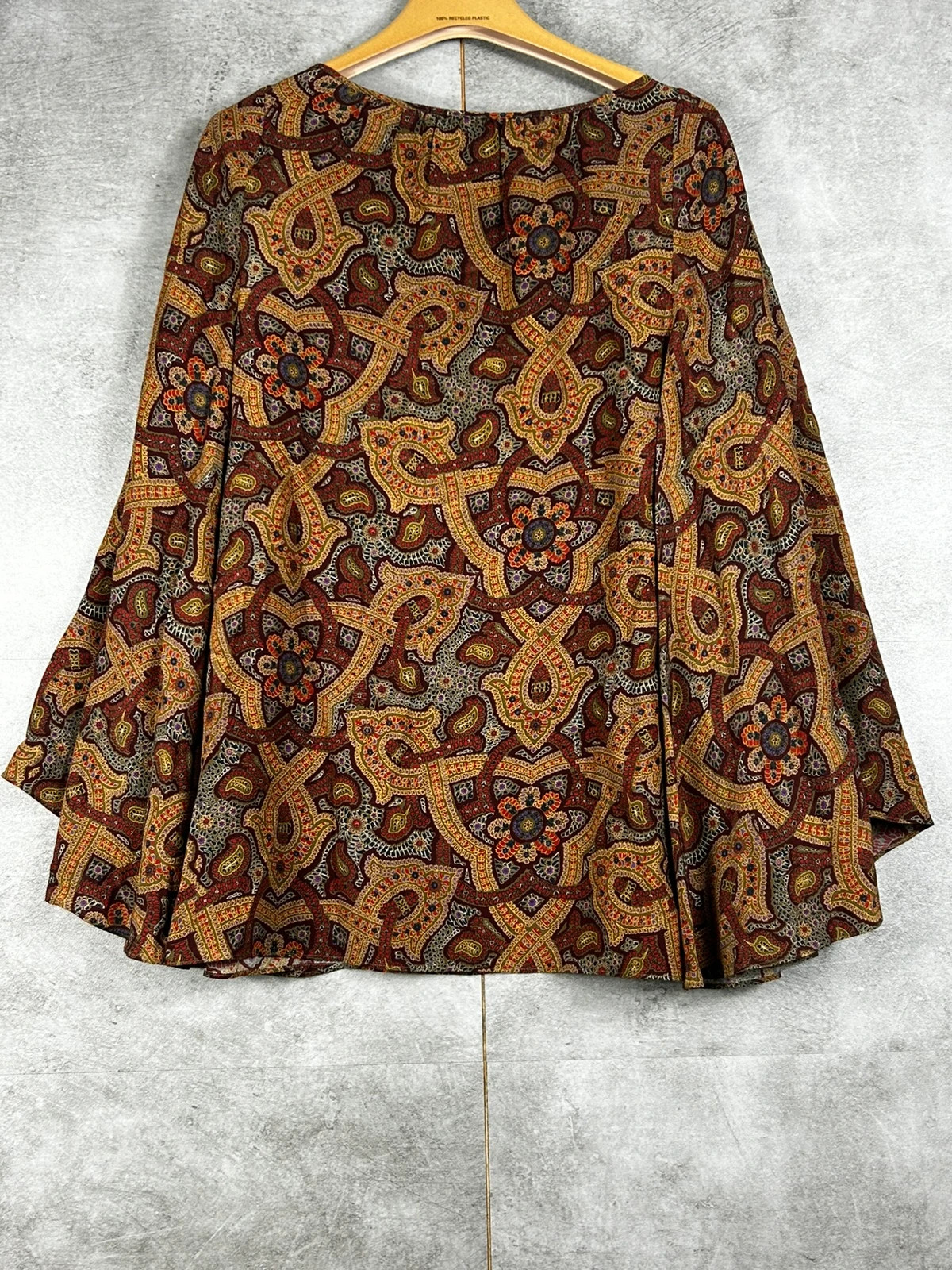 Vanessa Seward femmes blouse bohème 100 % soie paisley taille 34 manches évasées – Vanessa Seward – taille XS / 34 / 6 2
