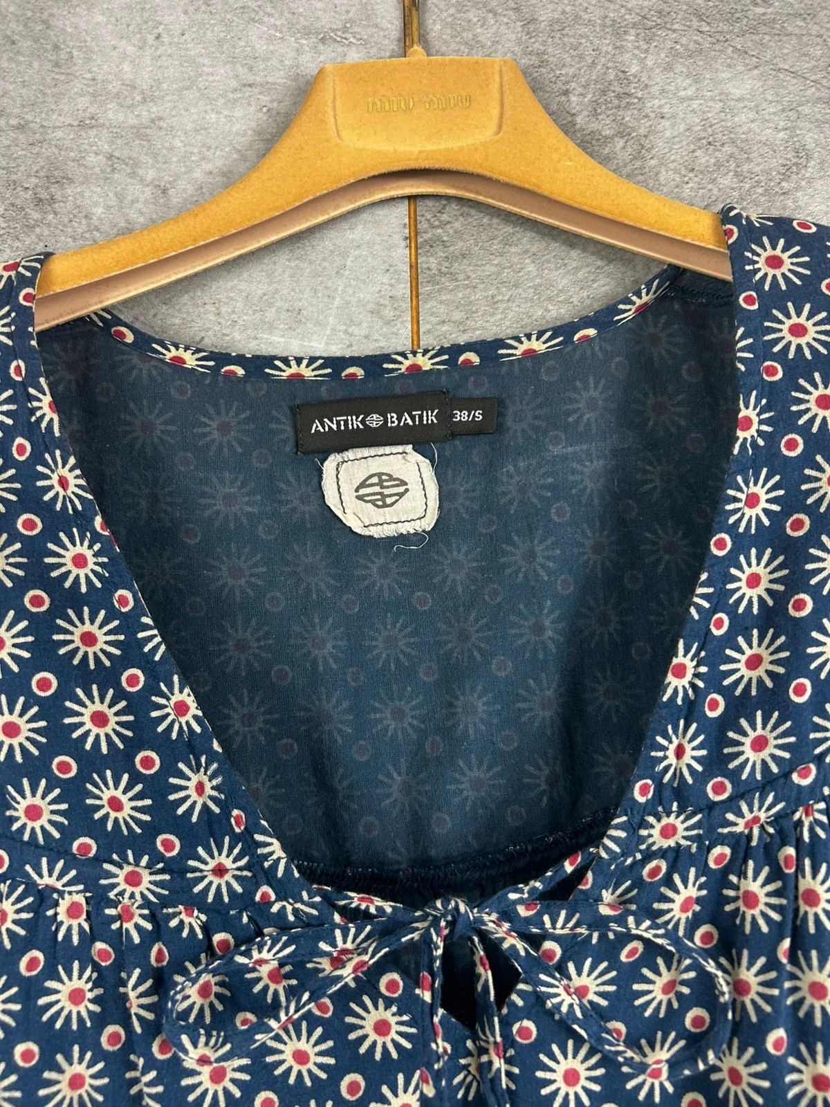 Antik Batik femme robe tunique bohème taille 38 S imprimé floral bleu manches longues – Antik Batik – taille S / 36 / 8 4