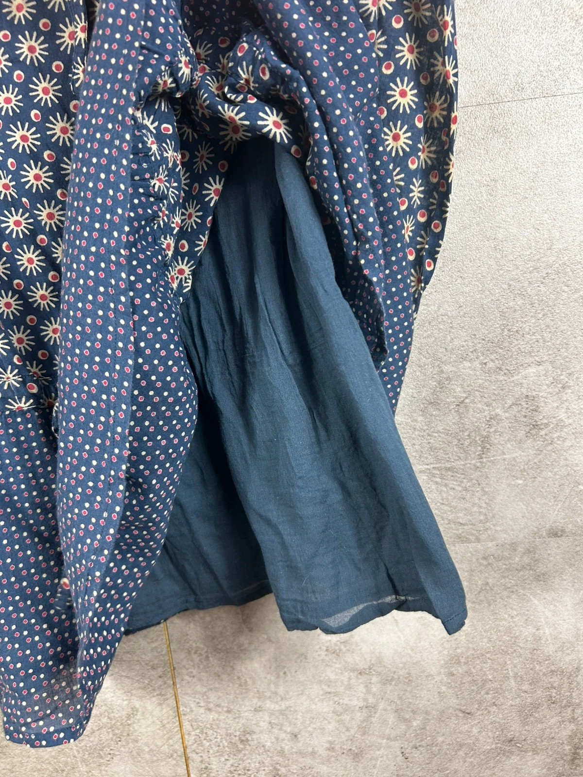 Antik Batik femme robe tunique bohème taille 38 S imprimé floral bleu manches longues – Antik Batik – taille S / 36 / 8 5