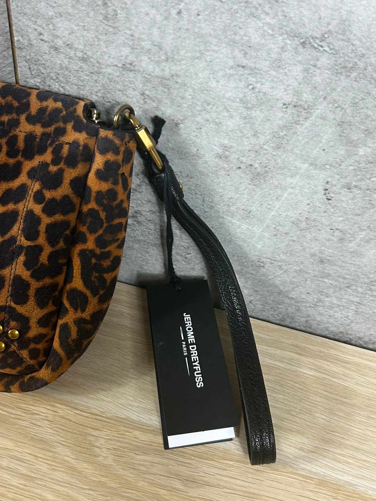 Jérôme Dreyfuss Pochette Clic Clac Léopard Pony Hair Cuir Bandoulière Amovible – Jérôme Dreyfuss 3