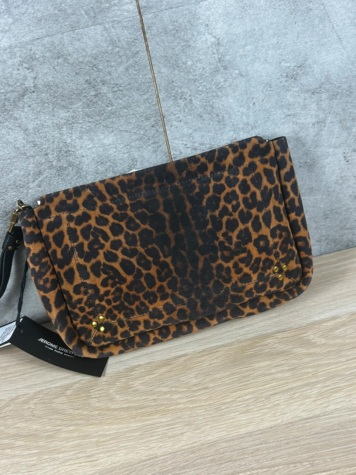 Jérôme Dreyfuss Pochette Clic Clac Léopard Pony Hair Cuir Bandoulière Amovible – Jérôme Dreyfuss 5