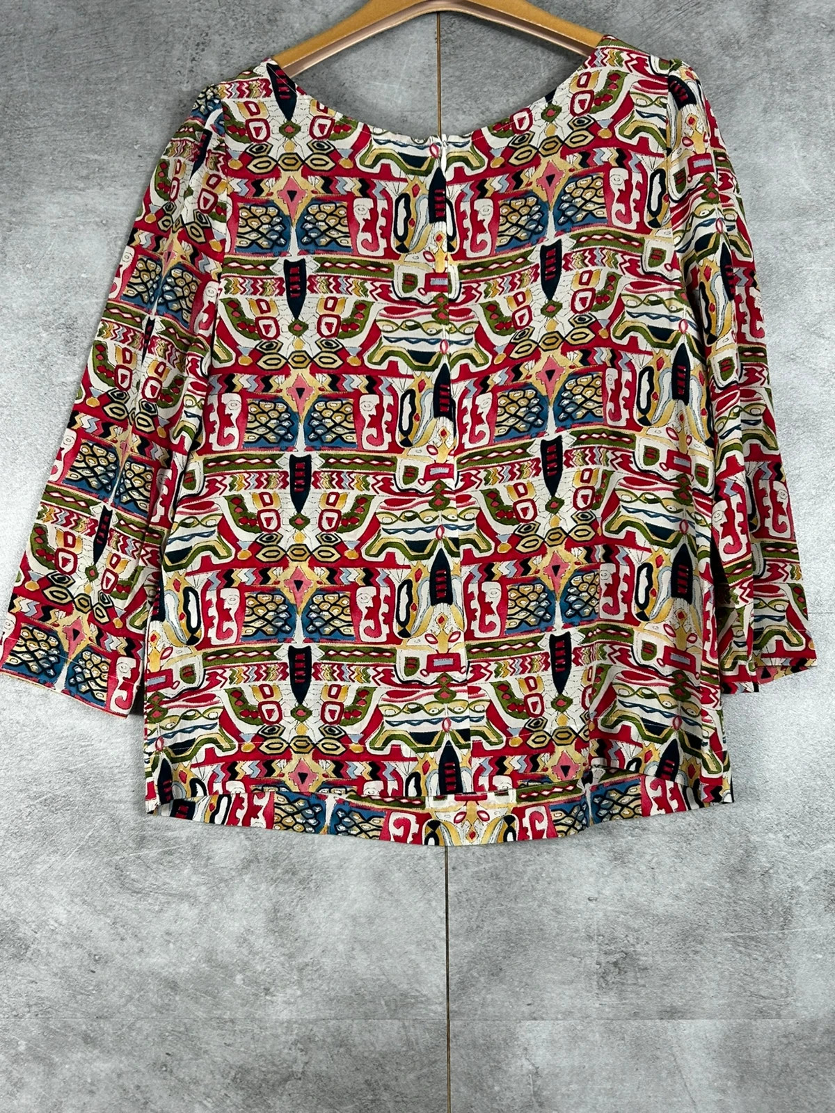 Ba&sh Femmes Blaise Taille 1 Blouse Soie 100% Imprimé Ethnique Bohème Chic Multicolore – Ba&sh – taille S / 36 / 8 2