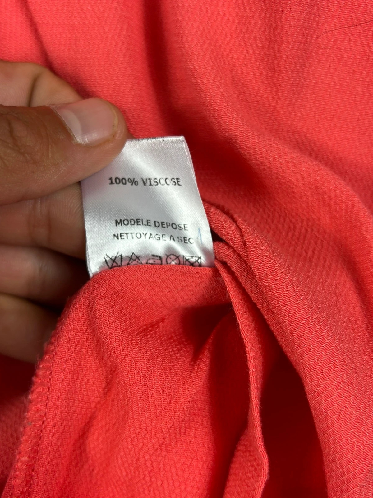 La Petite Française Femme Top Dentelle Taille 36 Rouge Corail Viscose Chic Bohème Made In France – La Petite Française – taille S / 36 / 8 5