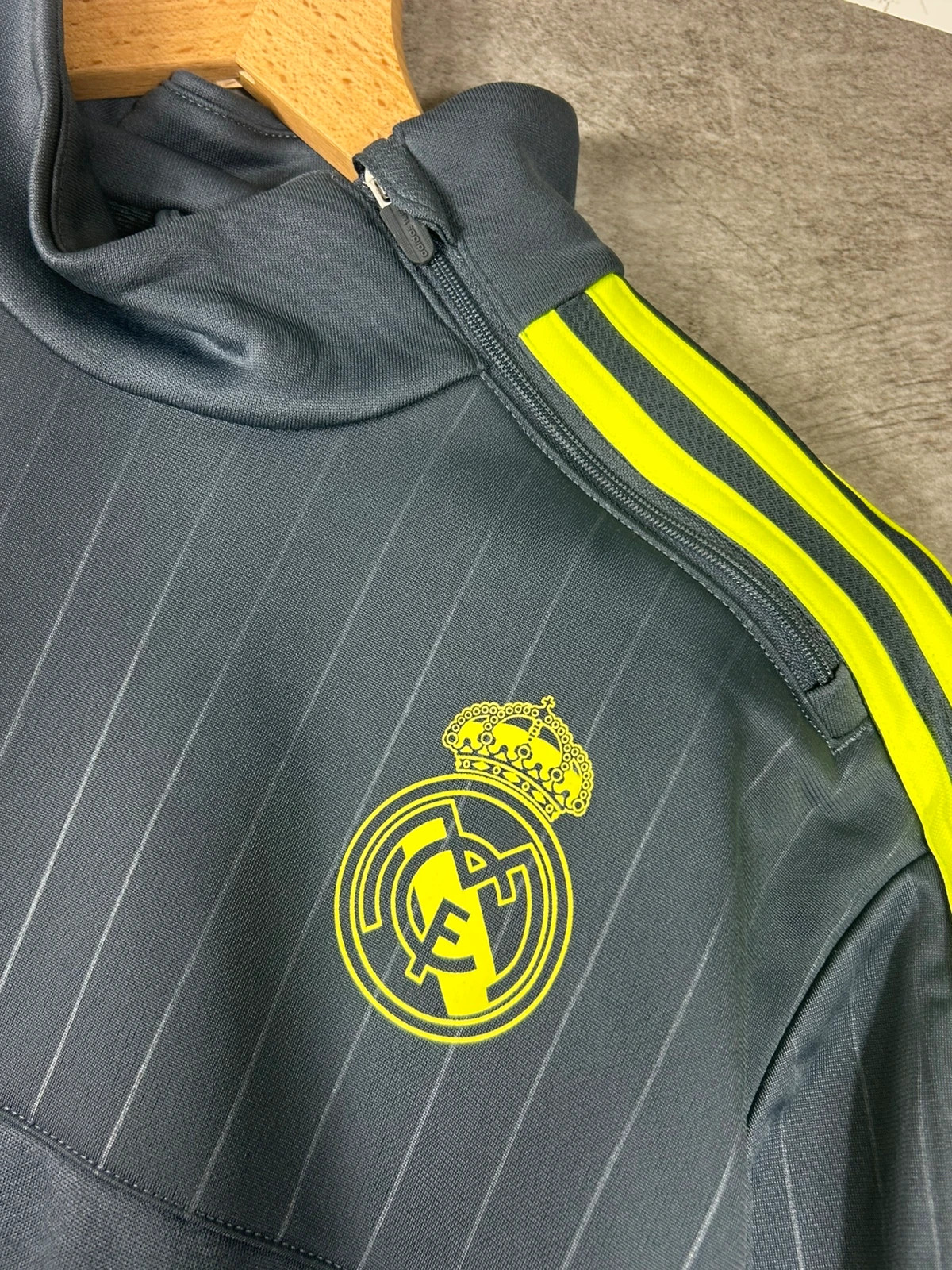 Adidas Real Madrid training top 2015 2016 ClimaCool gris anthracite jaune fluo taille S – adidas – taille S 4